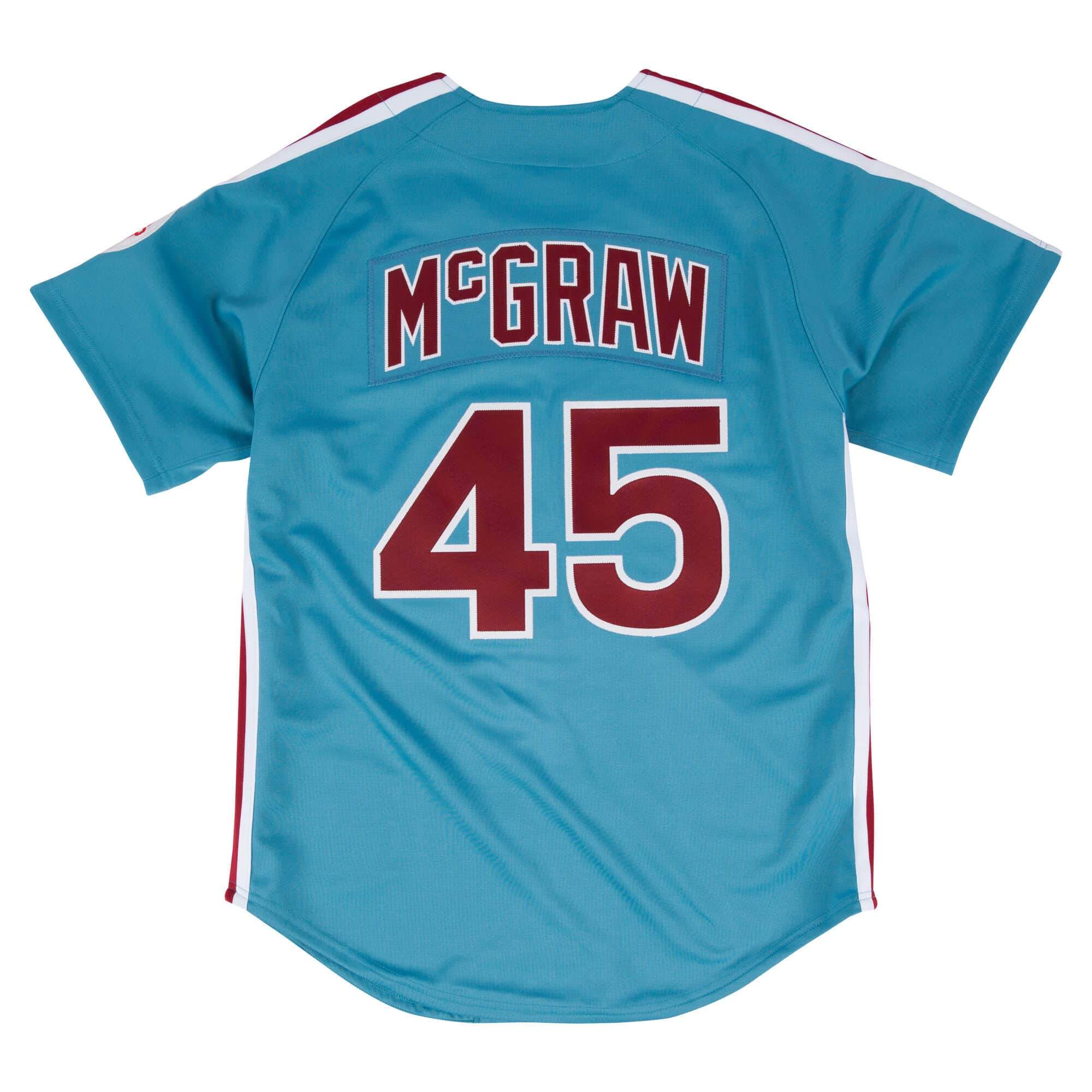 [72294AF83TMCG1] Mens Mitchell & Ness MLB Tug McGraw 1983 Authentic Jersey Philadelphia Phillies