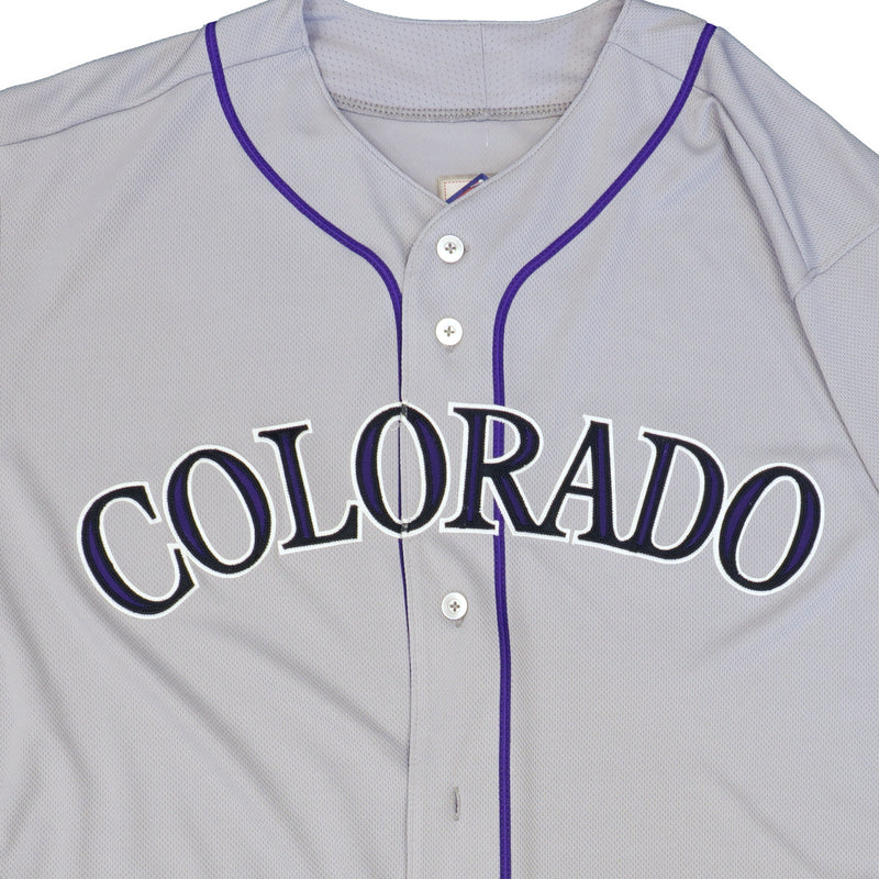 Mens MLB Colorado Rockies Authentic On Field Flex Base Jersey - Road Gray