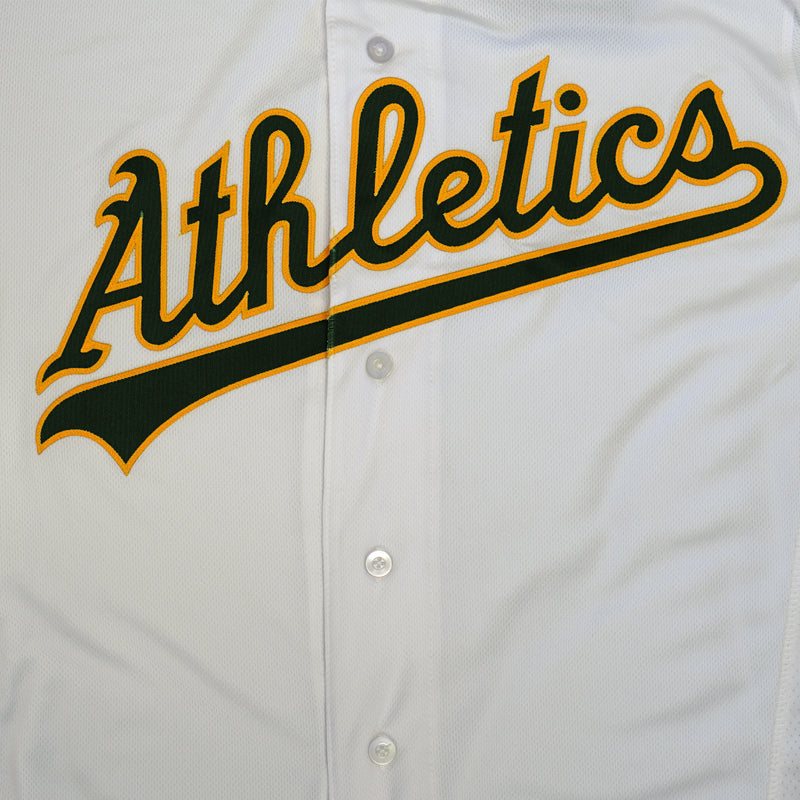 Mens MLB Oakland Athletics Authentic On Field Flex Base Jersey - Home White