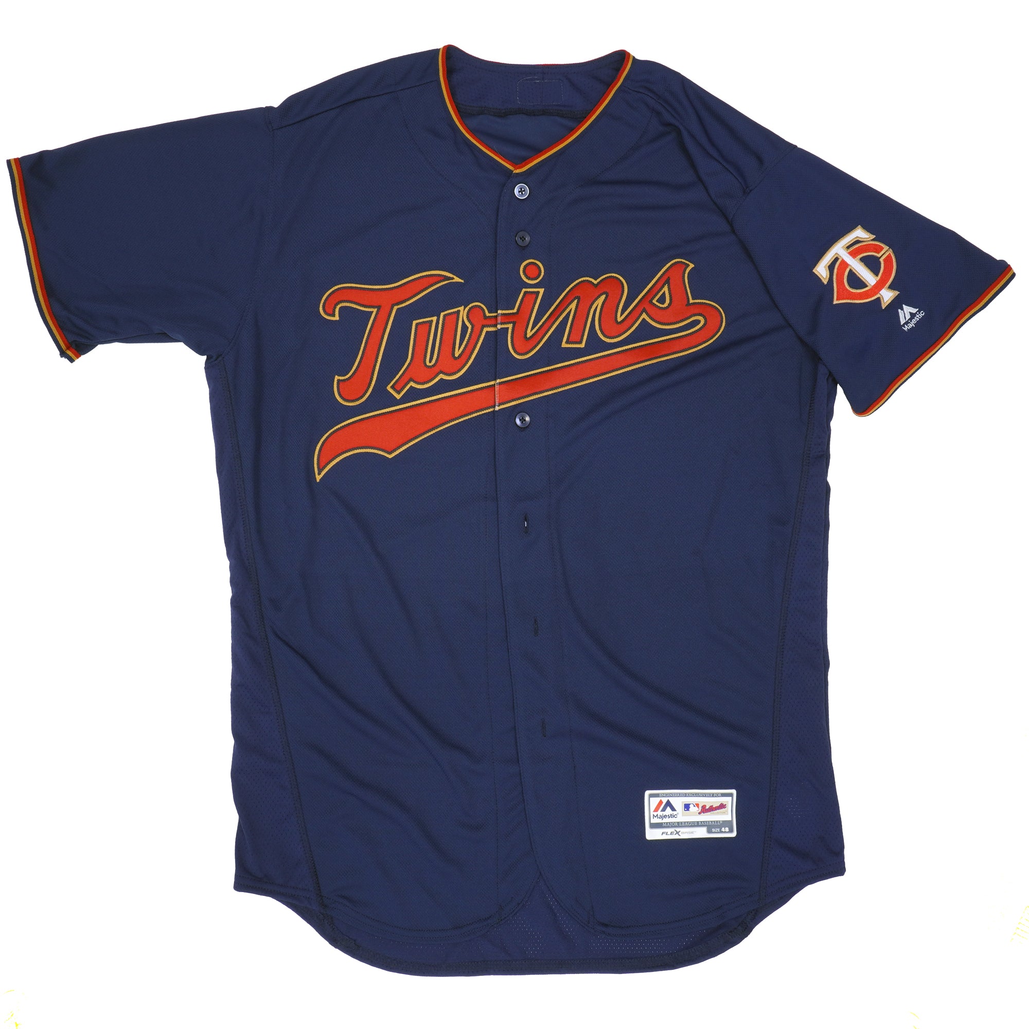 Mens MLB Minnesota Twins Authentic On Field Flex Base Jersey - Navy Alternate