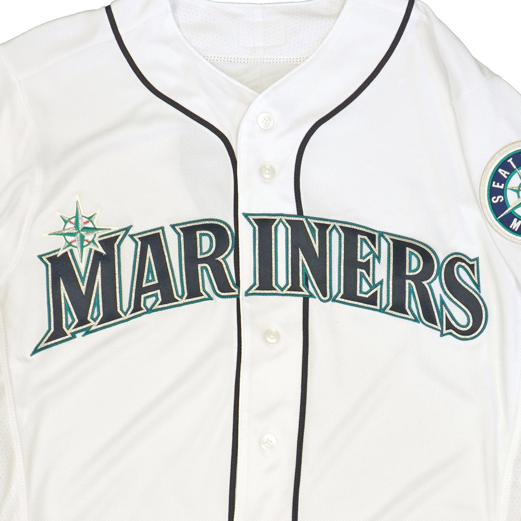 Mens MLB Seattle Mariners Authentic On Field Flex Base Jersey - Home White