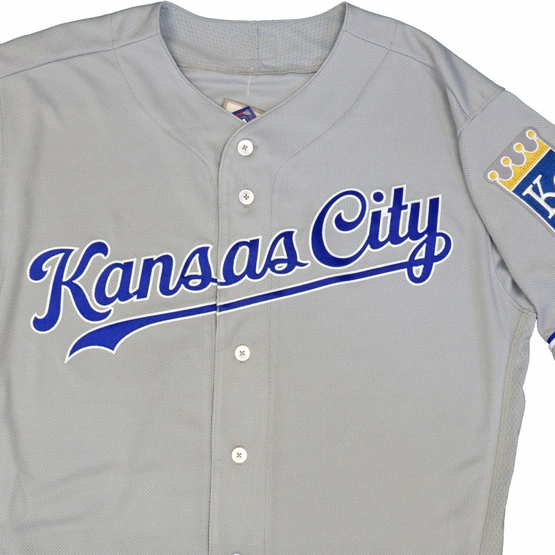 Mens MLB Kansas City Royals Authentic On Field Flex Base Jersey - Road Gray