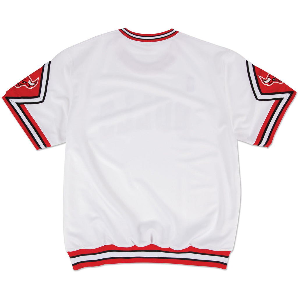 Mens Mitchell & Ness NBA Authentic Shooting Shirt Chicago Bulls White - sneakAR