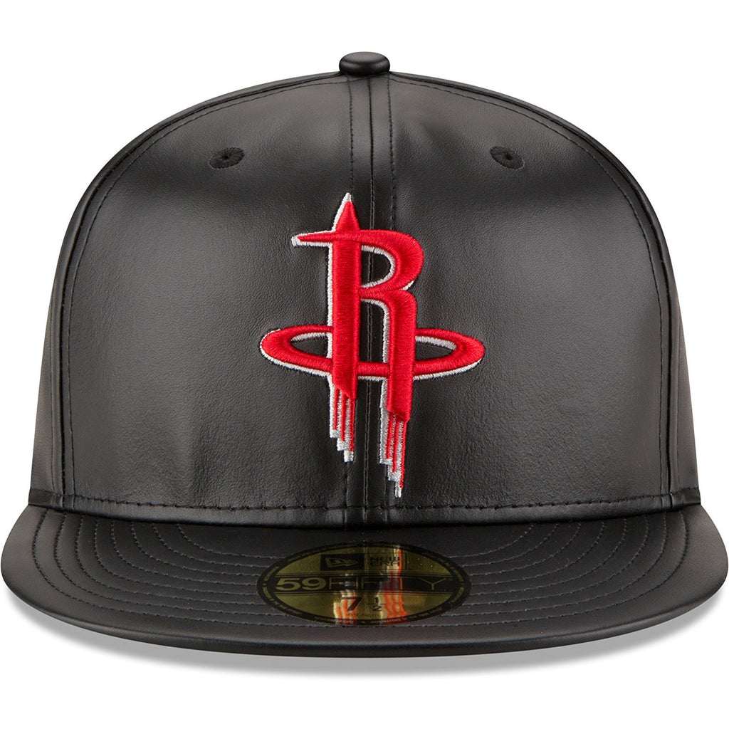 [70344049] Mens New Era NBA 59Fifty Faux Leather Fitted Cap Houston Rockets