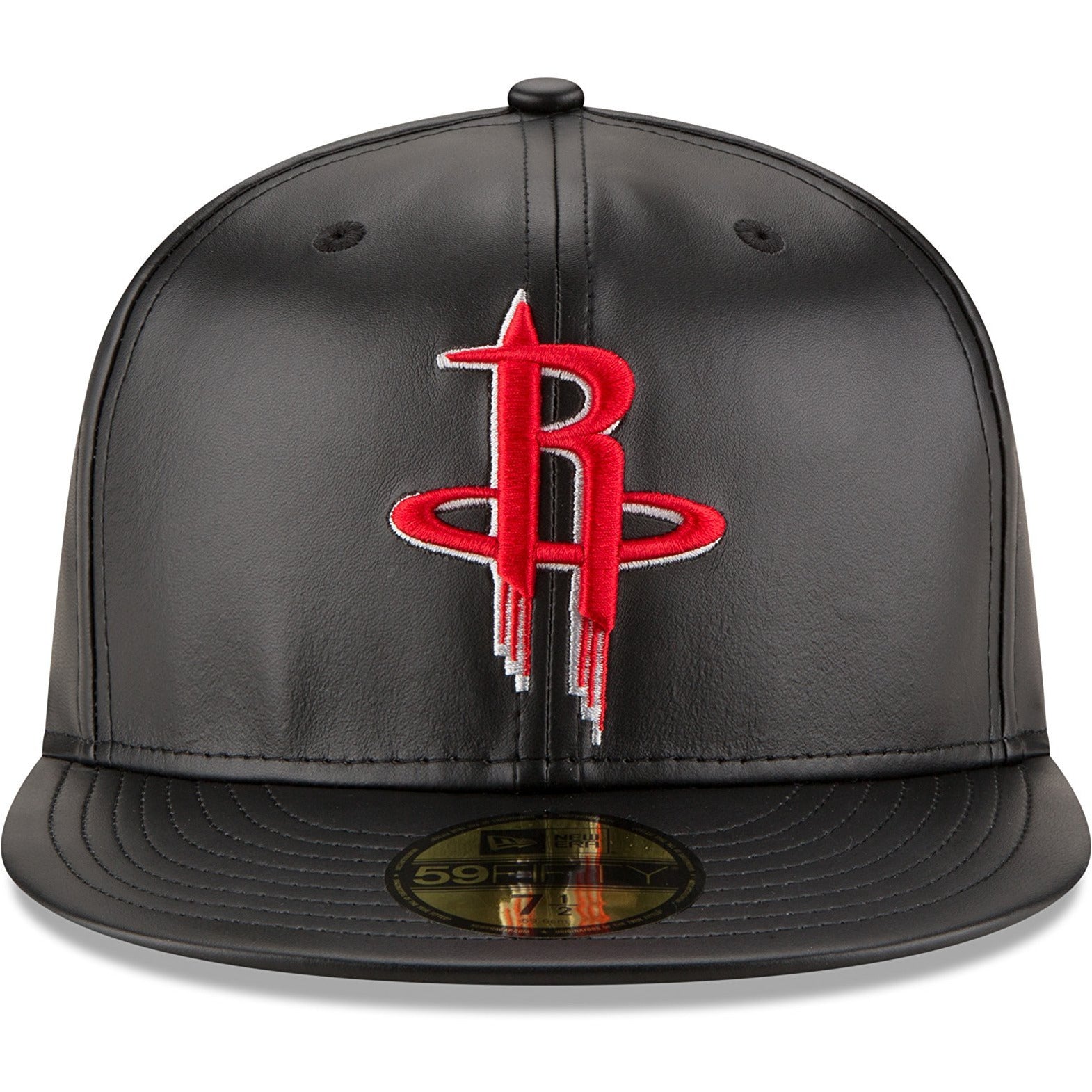 [70344049] Mens New Era NBA 59Fifty Faux Leather Fitted Cap Houston Rockets
