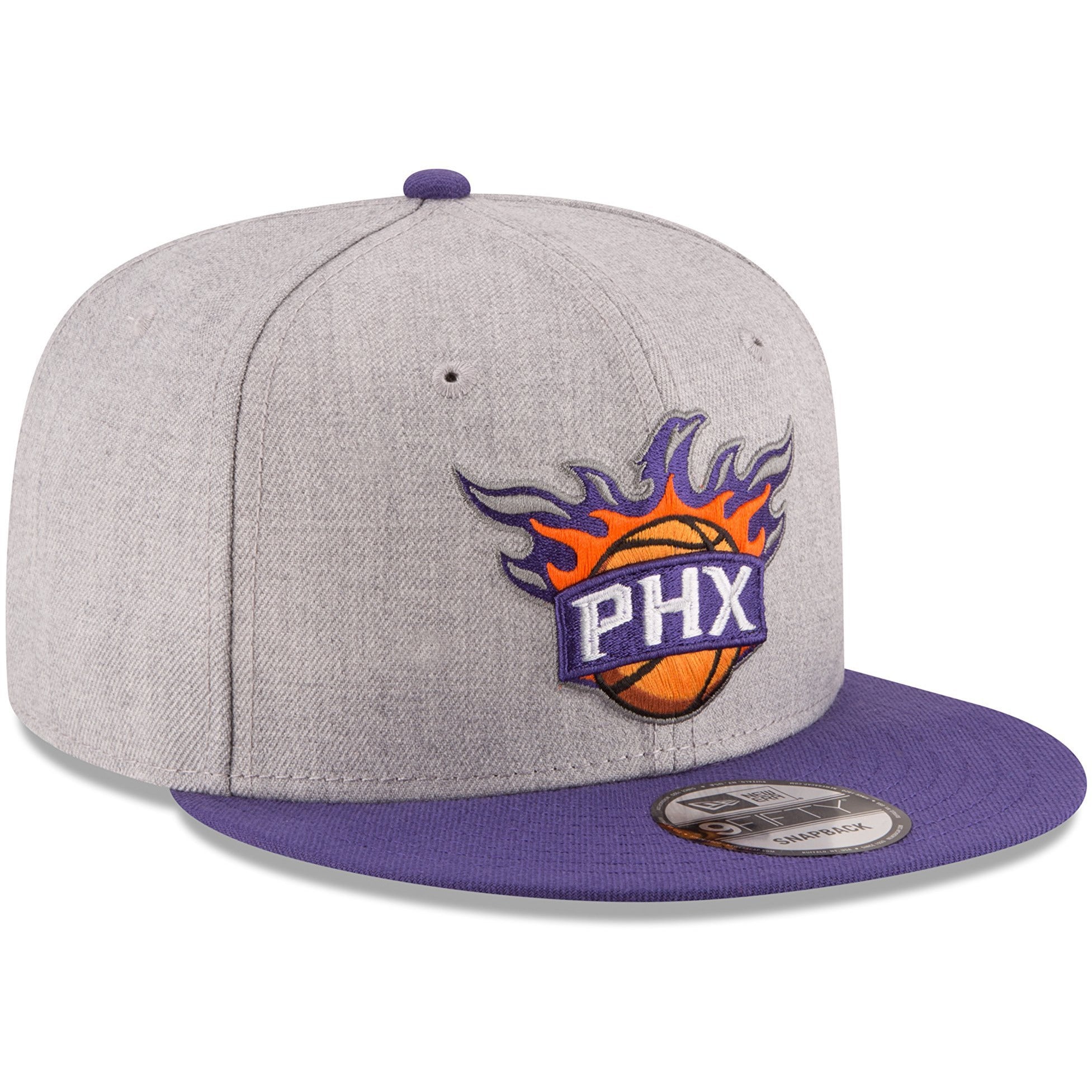 [70353741] Mens New Era NBA 950 2-Tone Heather Gray Snapback Cap Phoenix Suns