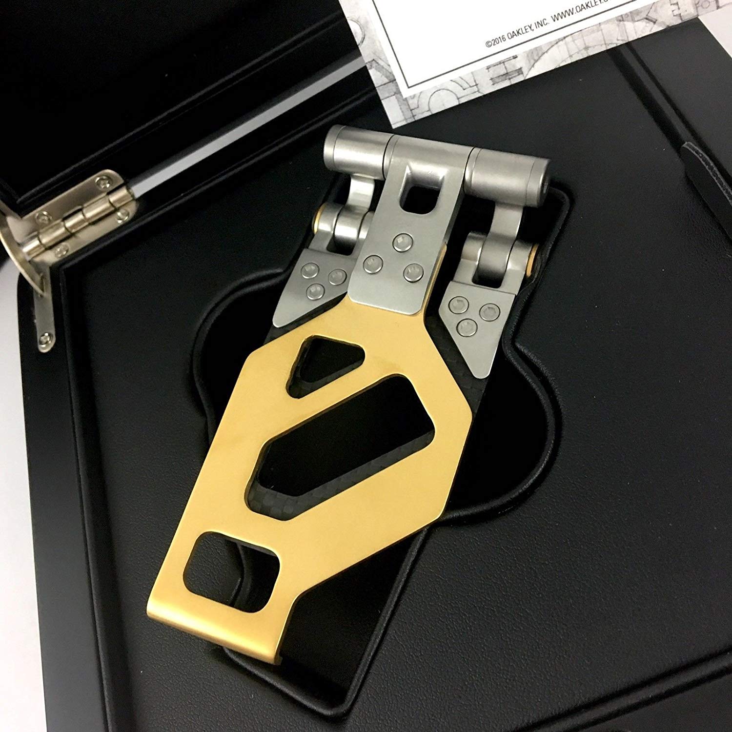 [99459ORT-503] Metalworks Carbon Fiber Stainless Steel Gold Money Clip