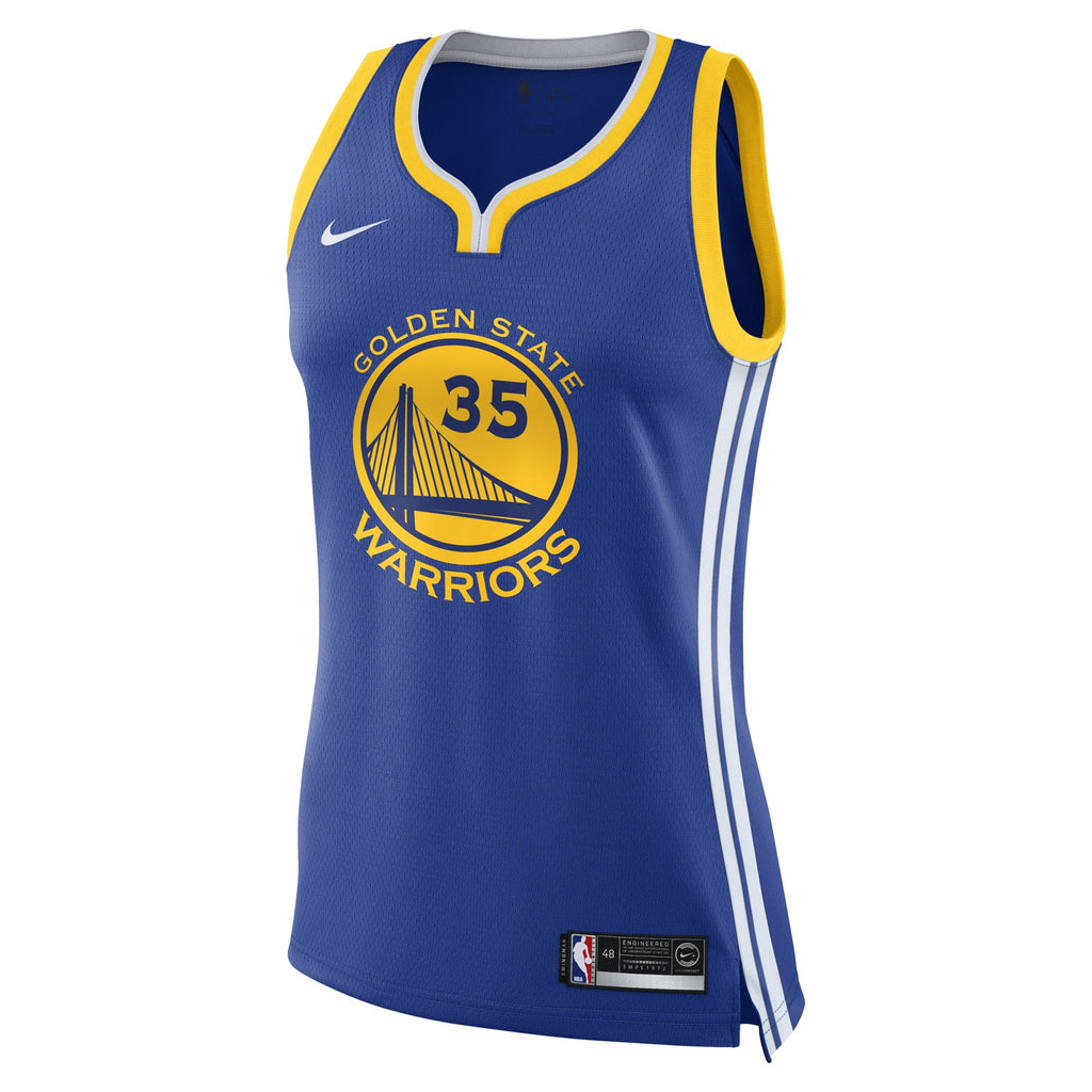 [867034-496] Womens Nike NBA GS Warriors Away Icon Swingman Jersey - Durant