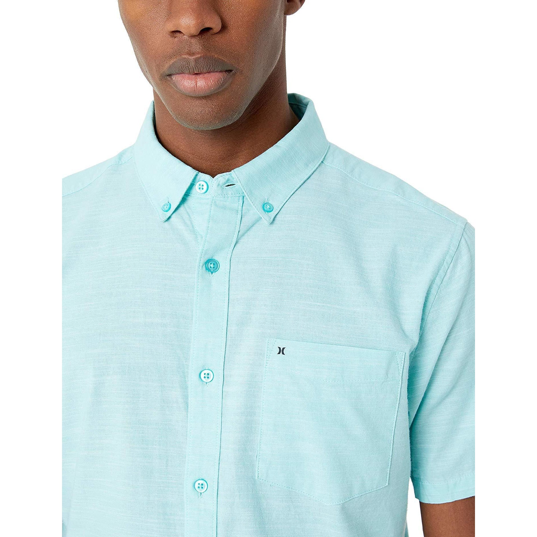 [895020-333] Mens Hurley One & Only 2.0 Textured Short Sleeve Button Up