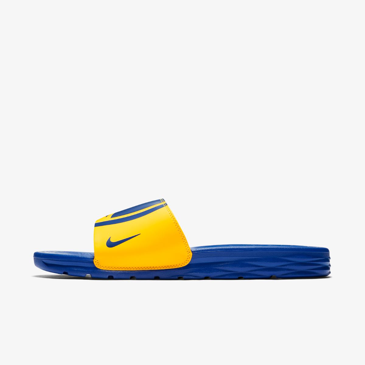 [917551-701] Mens Nike NBA Golden State Warriors Benassi Solarsoft Slide