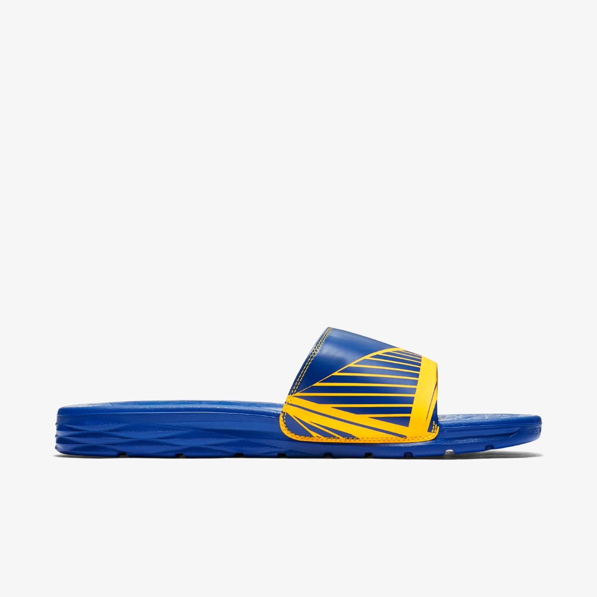 [917551-701] Mens Nike NBA Golden State Warriors Benassi Solarsoft Slide