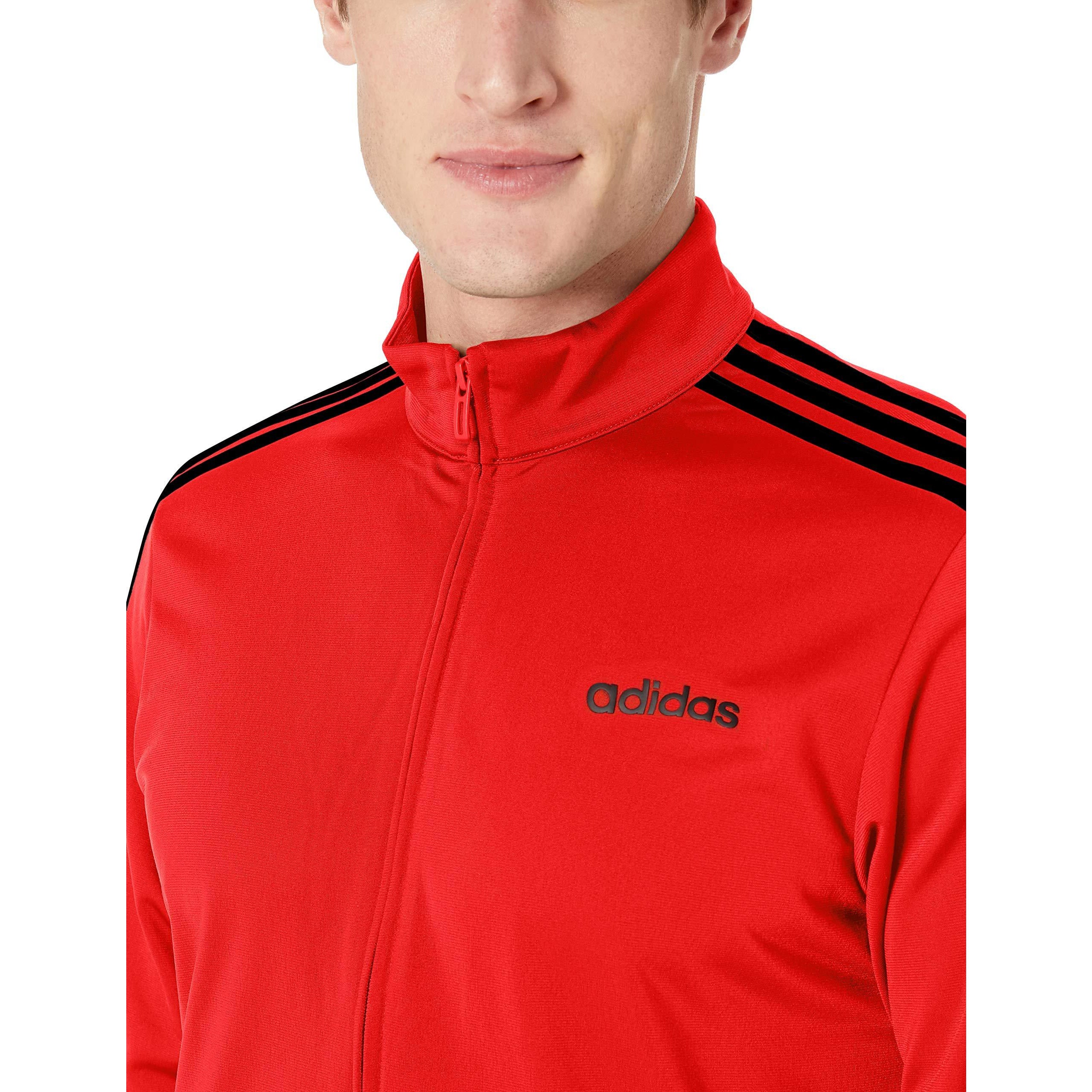 [DU0454] Mens Adidas Eessential 3 Stripe Tricot Track Jacket