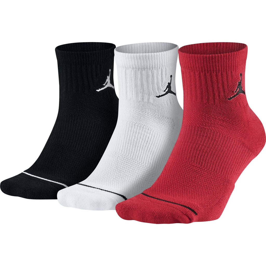[SX5544-011] Mens Air Jordan Jumpman High-Intensity 1/4 Socks (3 Pair) - sneakAR