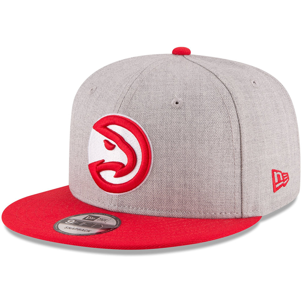 [70353525] Mens New Era NBA 950 2-Tone Heather Gray Snapback Cap Atlanta Hawks