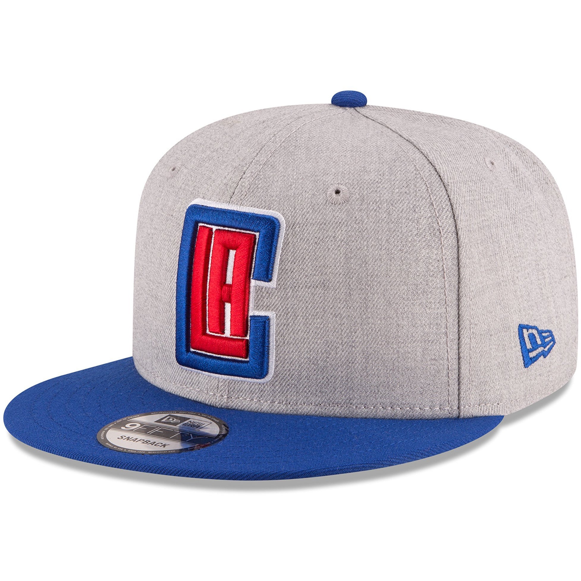 [70336709] Mens New Era NBA 950 2-Tone Heather Gray Snapback Cap Los Angeles Clippers