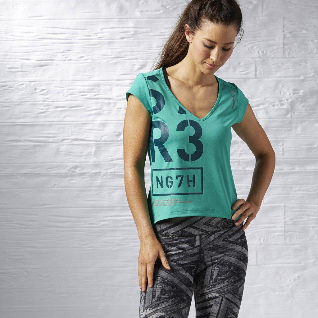 [AA9254] Womens Reebok One Series V Neck SS Tee - sneakAR