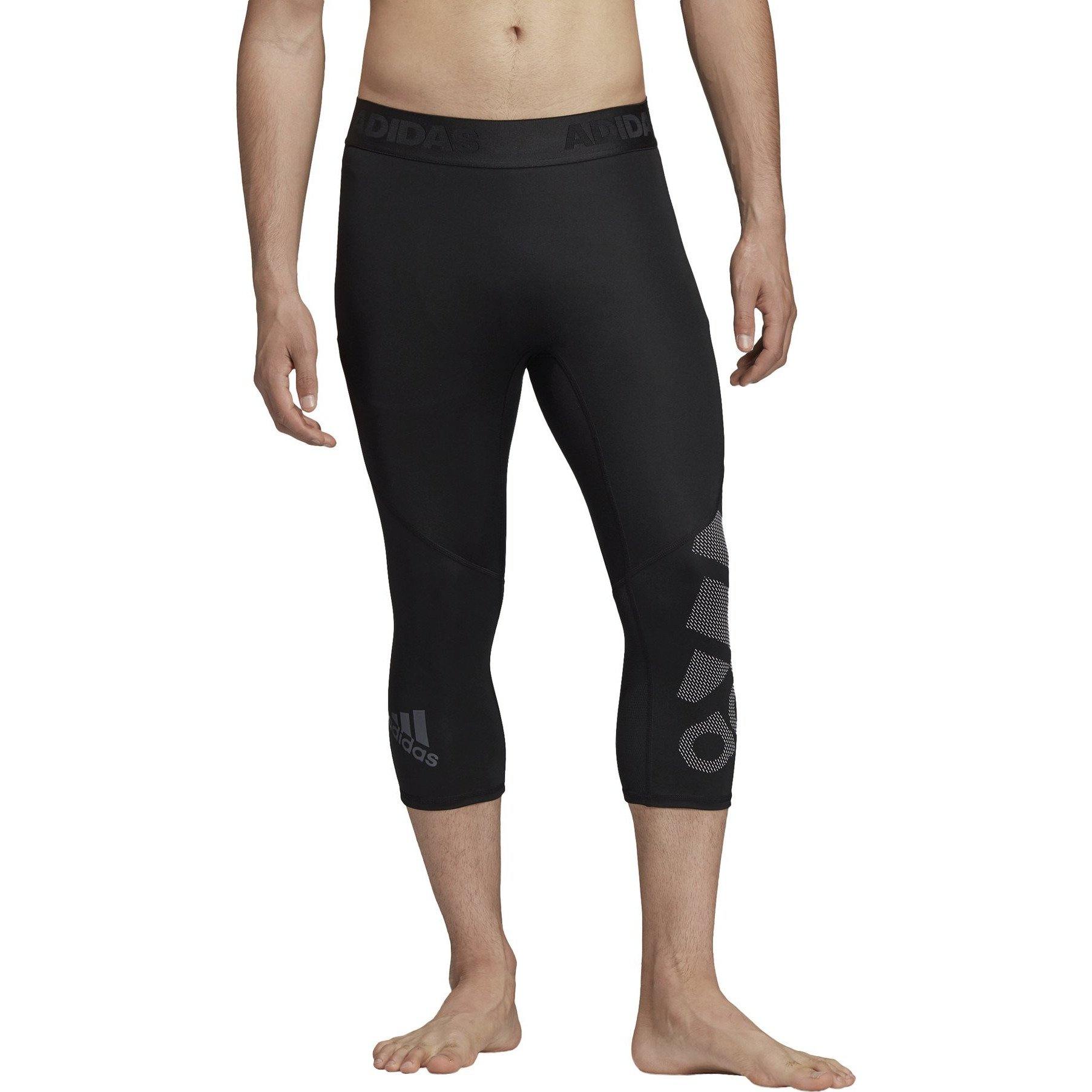 [DU0894] Mens Adidas Alphaskin Badge Of Sport 3/4 Tights - sneakAR
