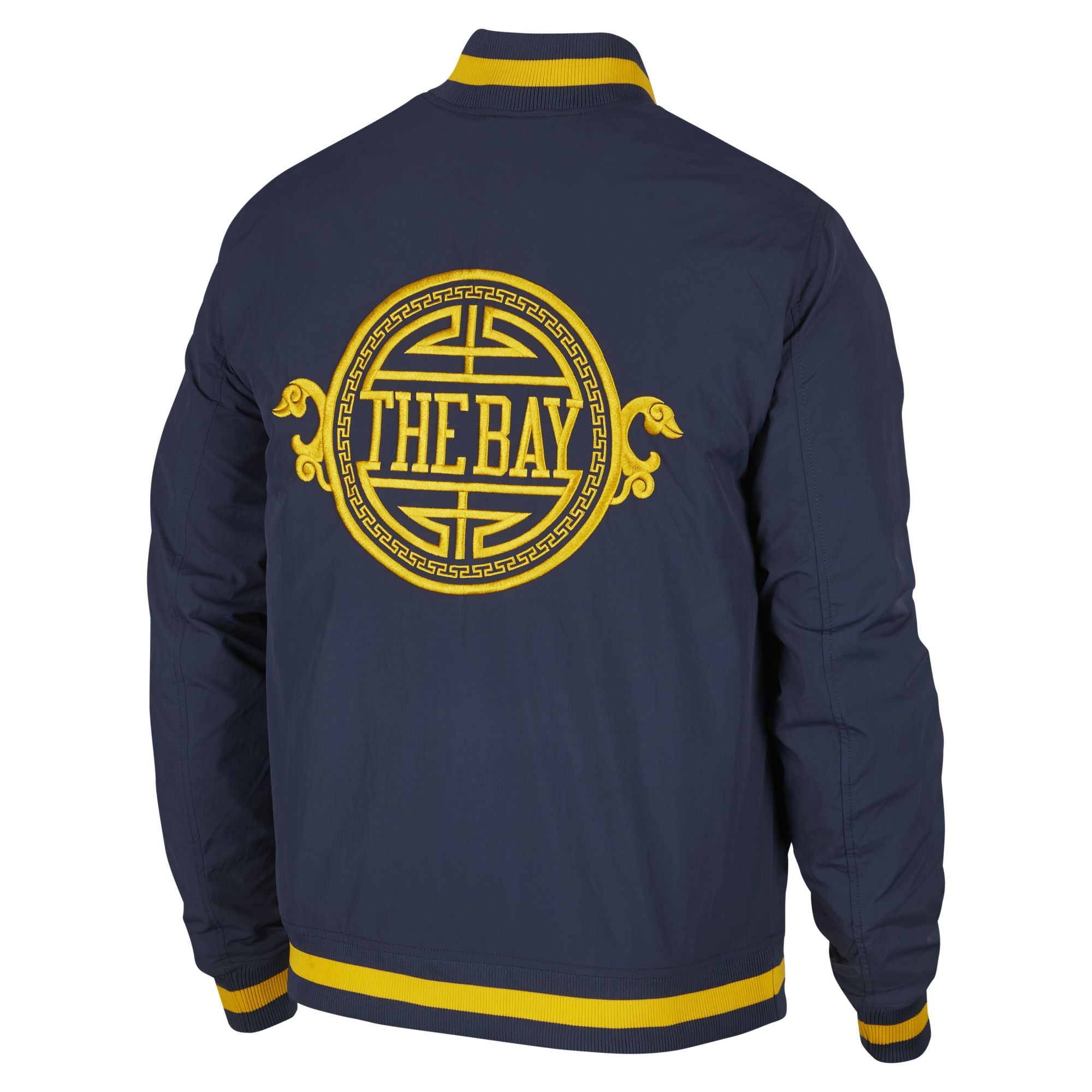 [AH5276-471] Mens Nike NBA Golden State Warriors City Edition Courtside Full-Zip Bomber Jacket