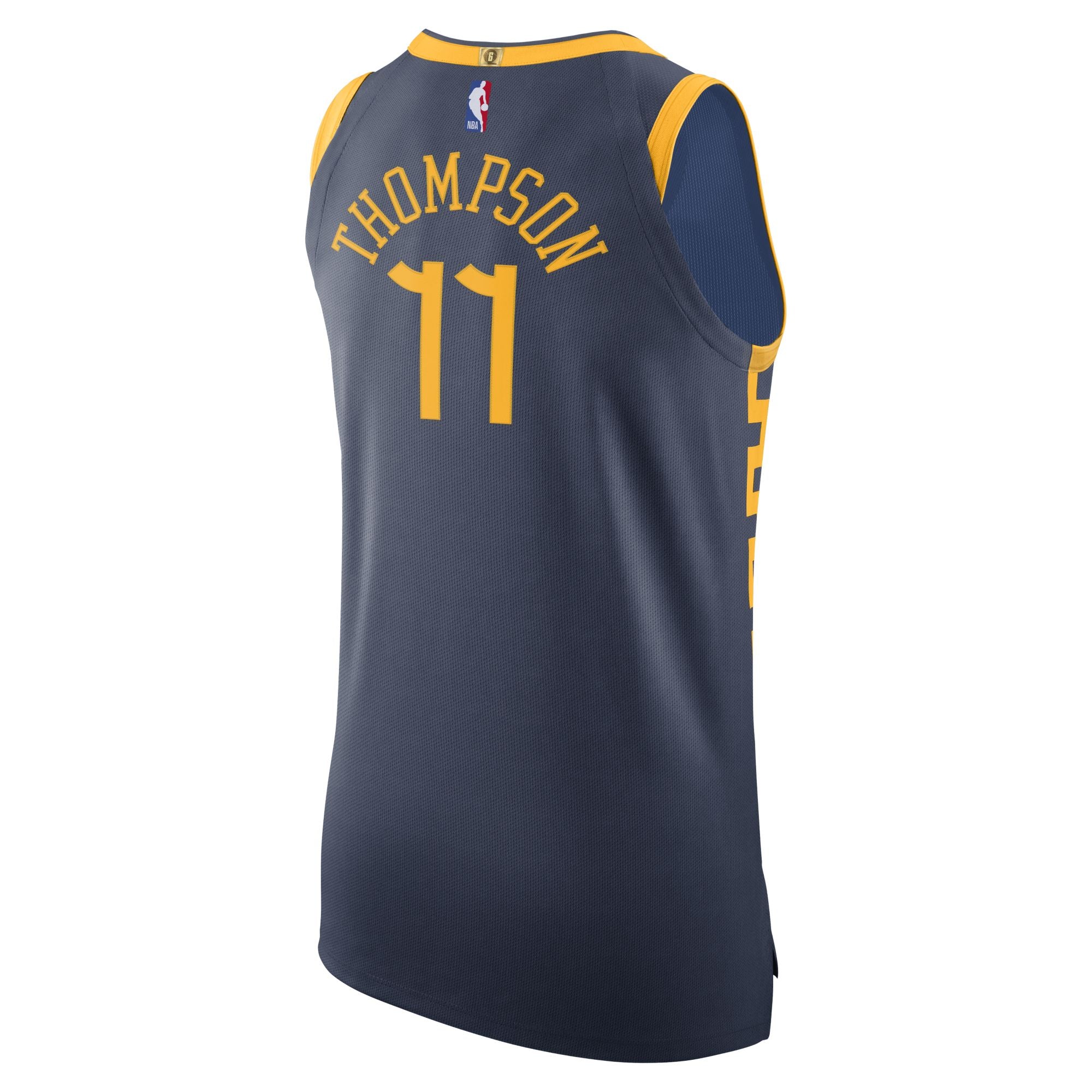 [AH6209-430] Mens Nike NBA GS Warriors The Bay Klay Thompson Authentic Jersey