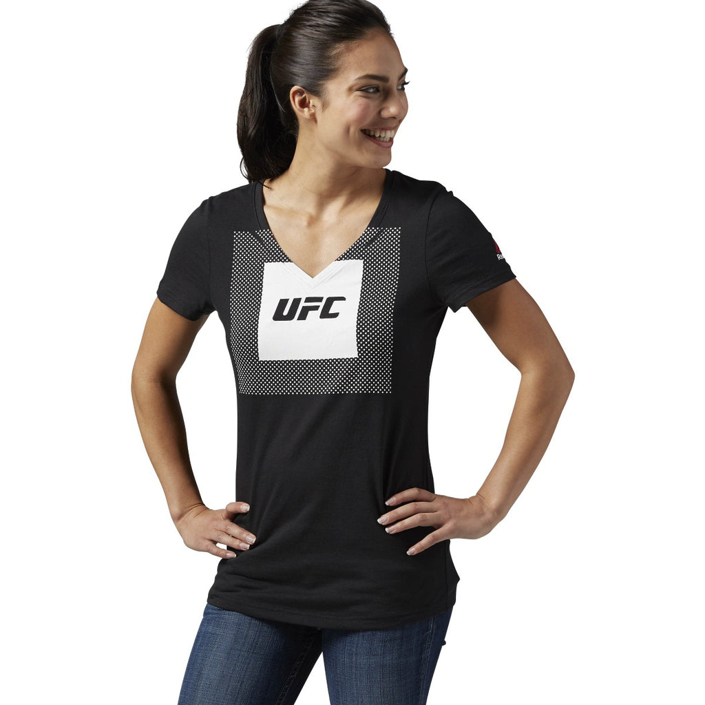 [AJ4411] Womens Reebok UFC Tri-blend V Neck Tee