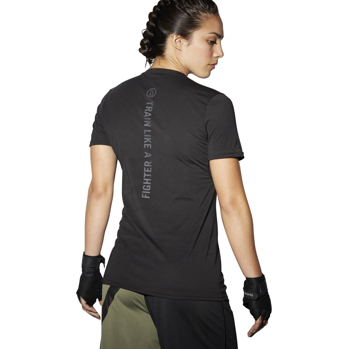 [AJ4432] Womens Reebok Train Like A Fighter Perf Short Sleeve V Tee