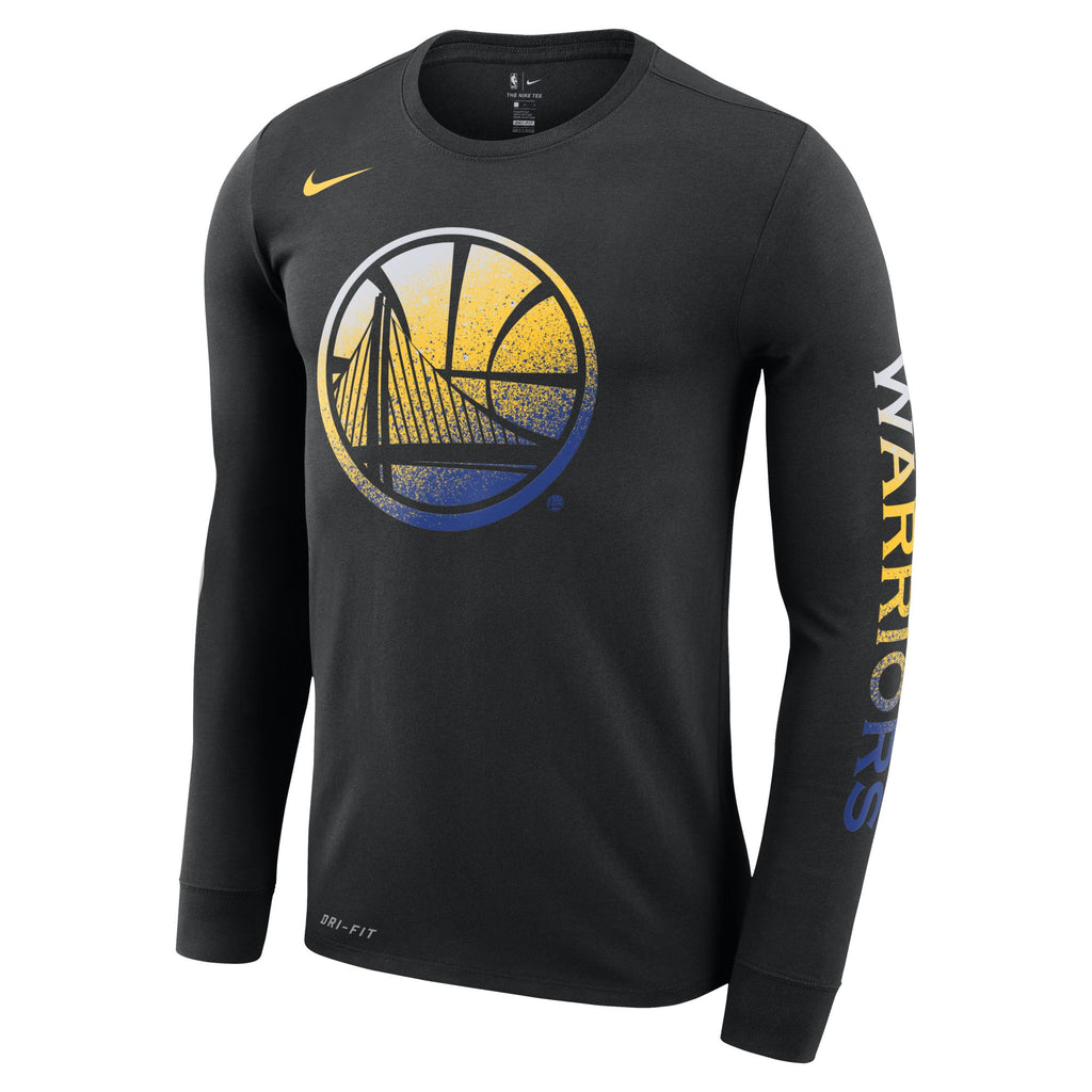 [AQ6798-010] Mens Nike NBA Golden State Warriors Mezzo Print Long Sleeve T-Shirt