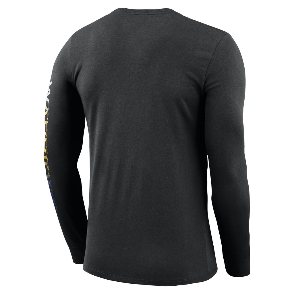 [AQ6798-010] Mens Nike NBA Golden State Warriors Mezzo Print Long Sleeve T-Shirt