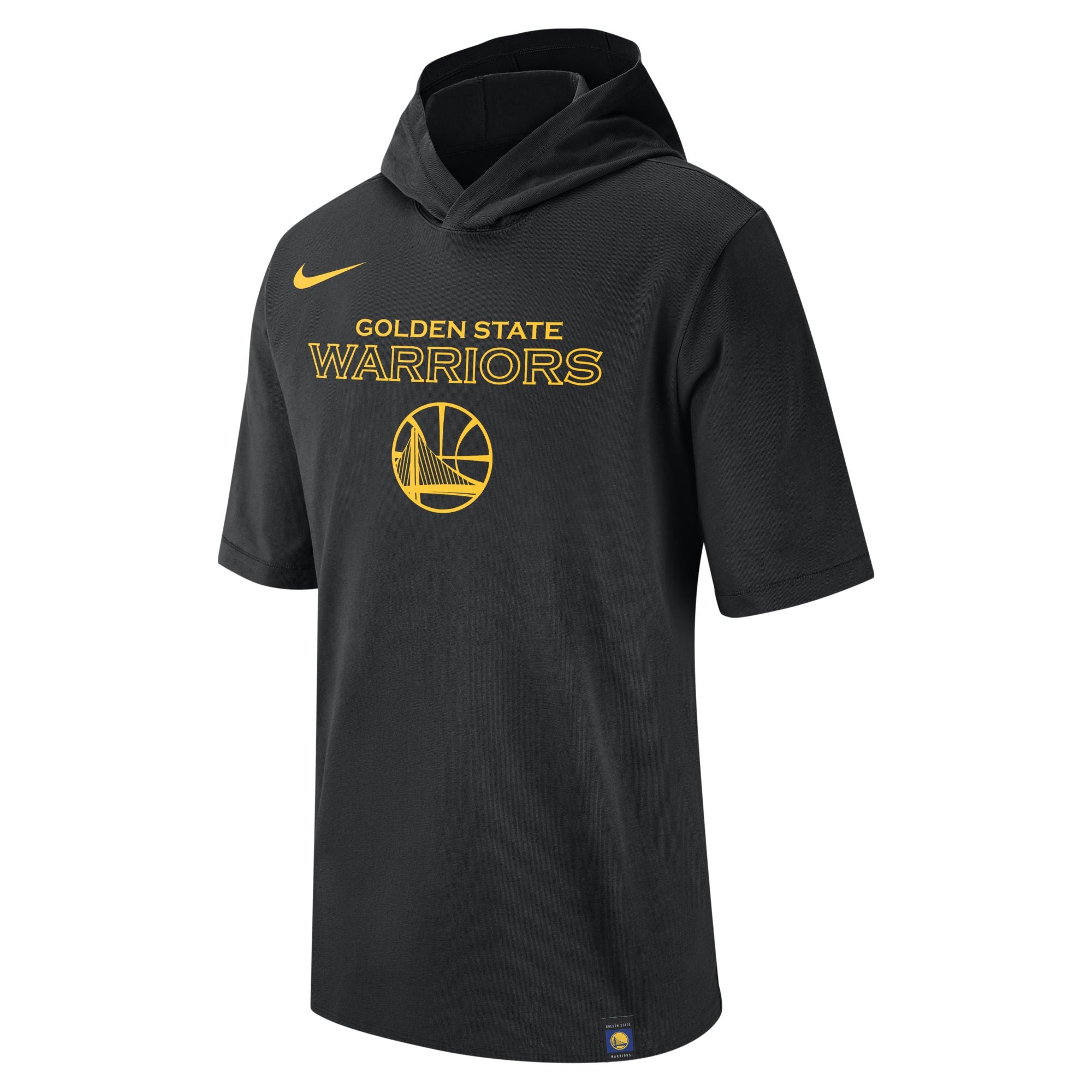[AQ7007-010] Mens Nike NBA Golden State Warriors Hooded Logo T Shirt