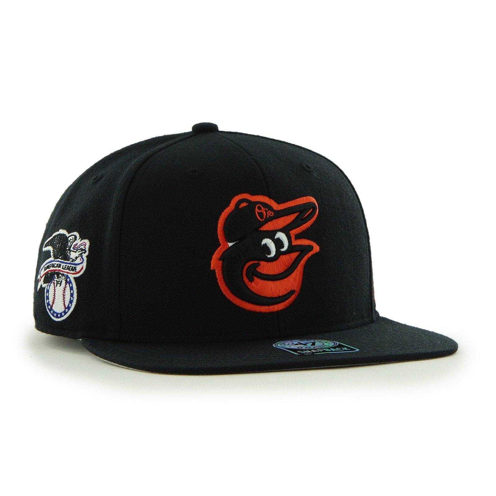 Mens 47 Brand Baltimore Orioles Captain Snapback - Black - sneakAR