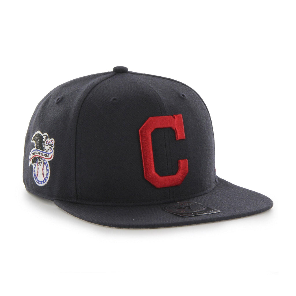 Mens 47 Brand Cleveland Indians Captain Snapback - Navy - sneakAR