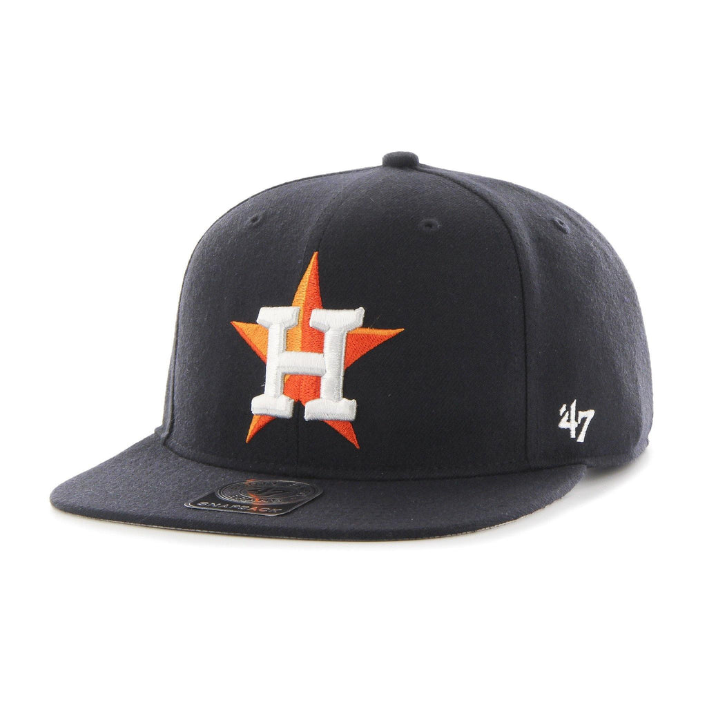 Mens 47 Brand Houston Astros Captain Snapback - Navy Blue - sneakAR