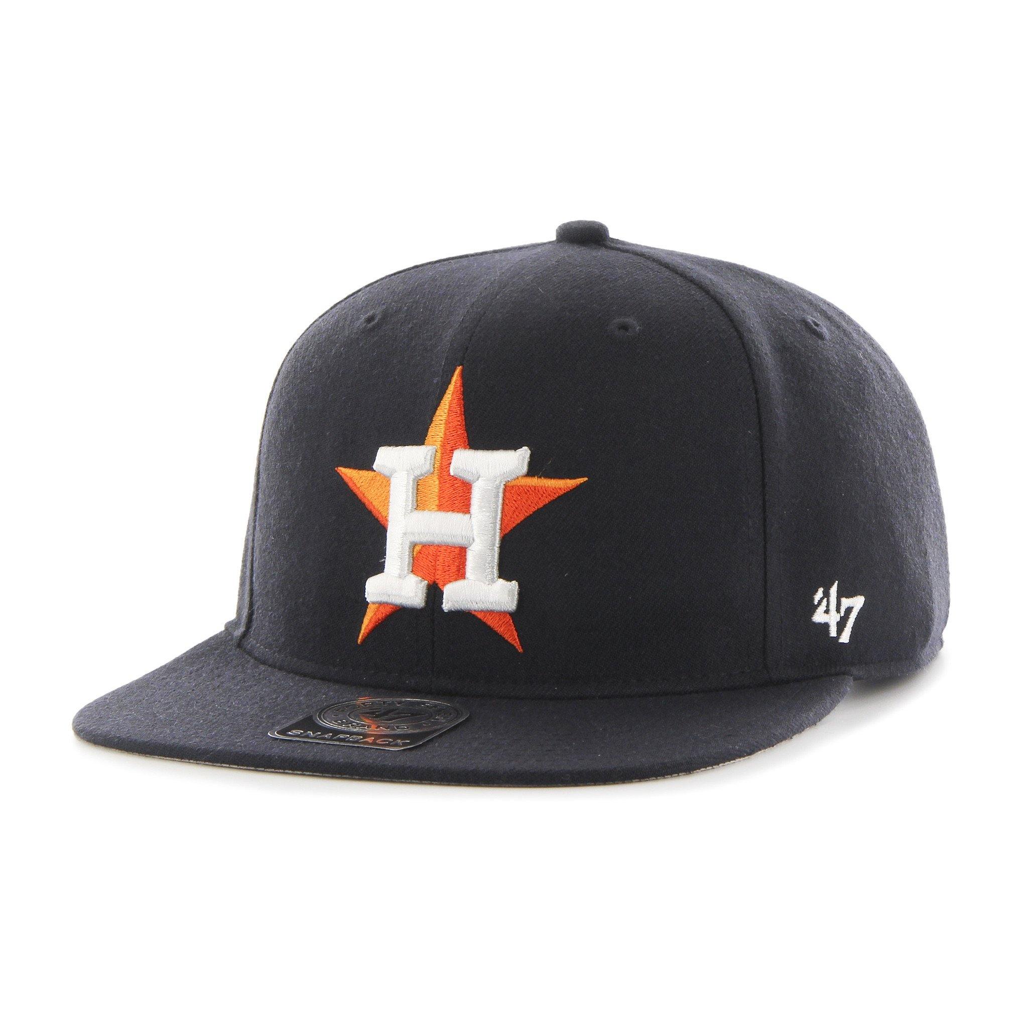 Mens 47 Brand Houston Astros Captain Snapback - Navy Blue - sneakAR