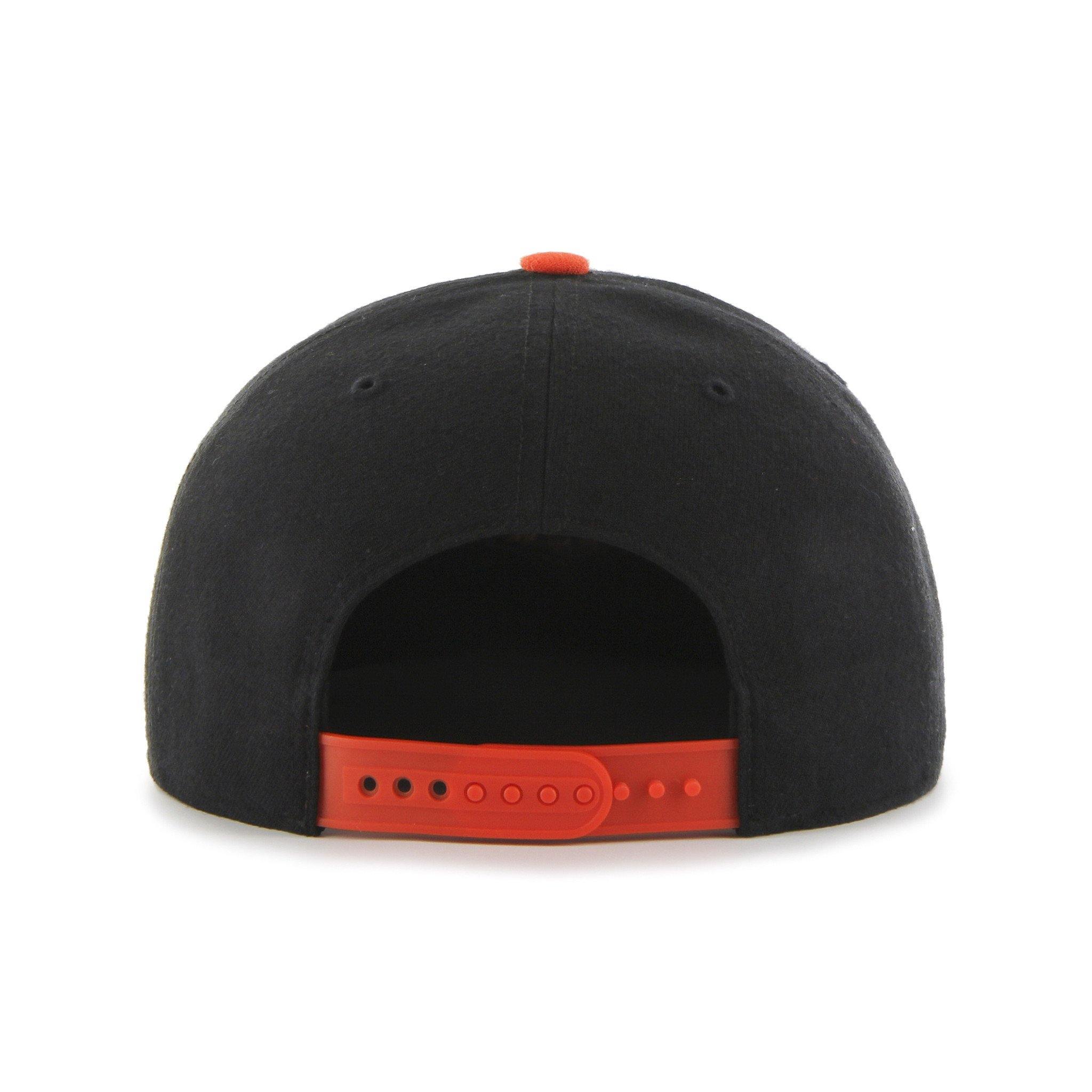 Mens 47 Brand SF Giants Sure Shot Snapback - Black/Orange - sneakAR