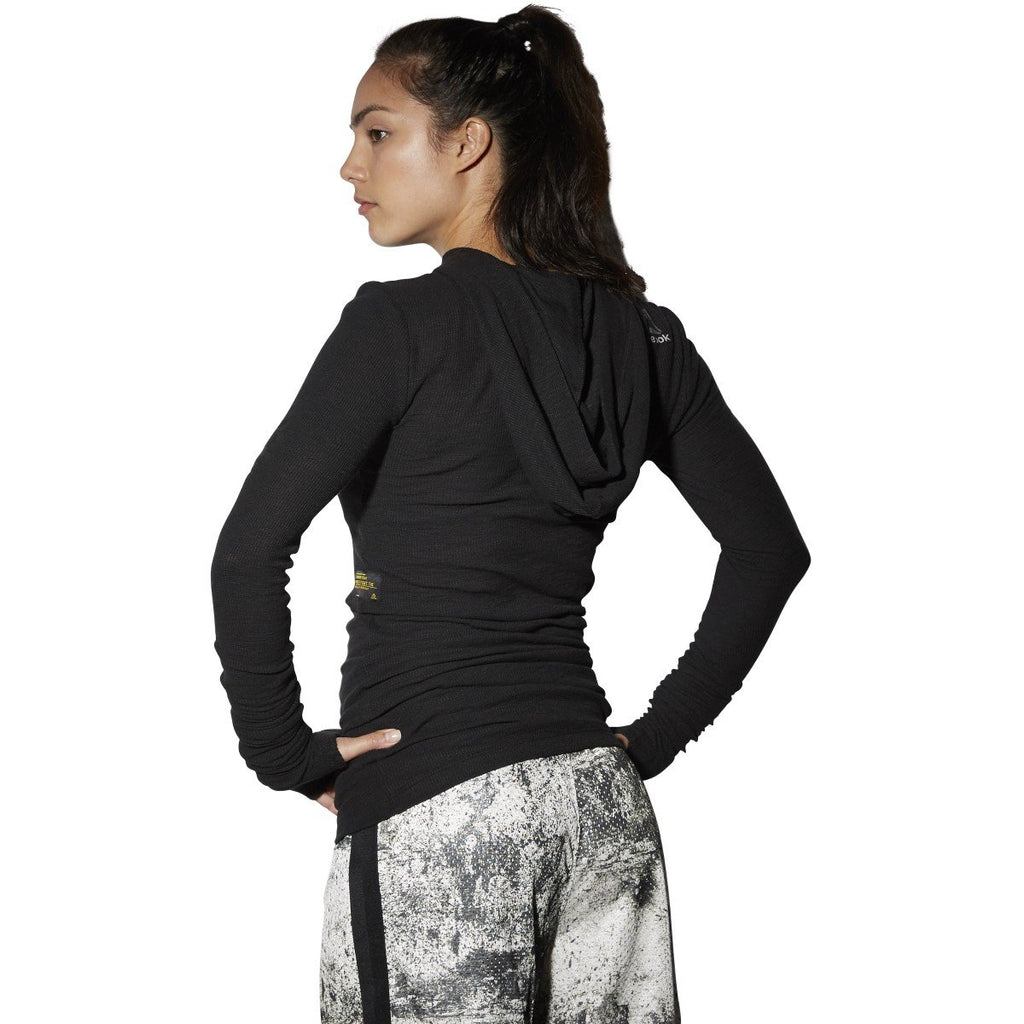 [B10680] Womens Reebok The Noble Fight Long Sleeve Waffle Hoodie