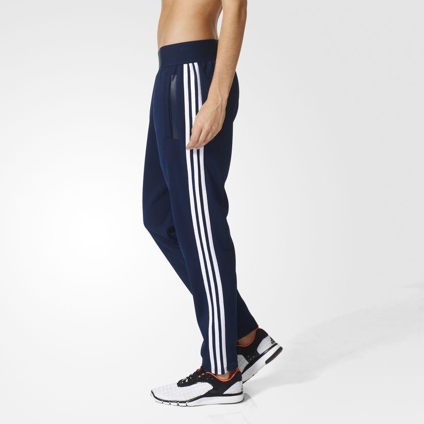 [B43986] Womens Adidas 3 Stripe Tapered Pant