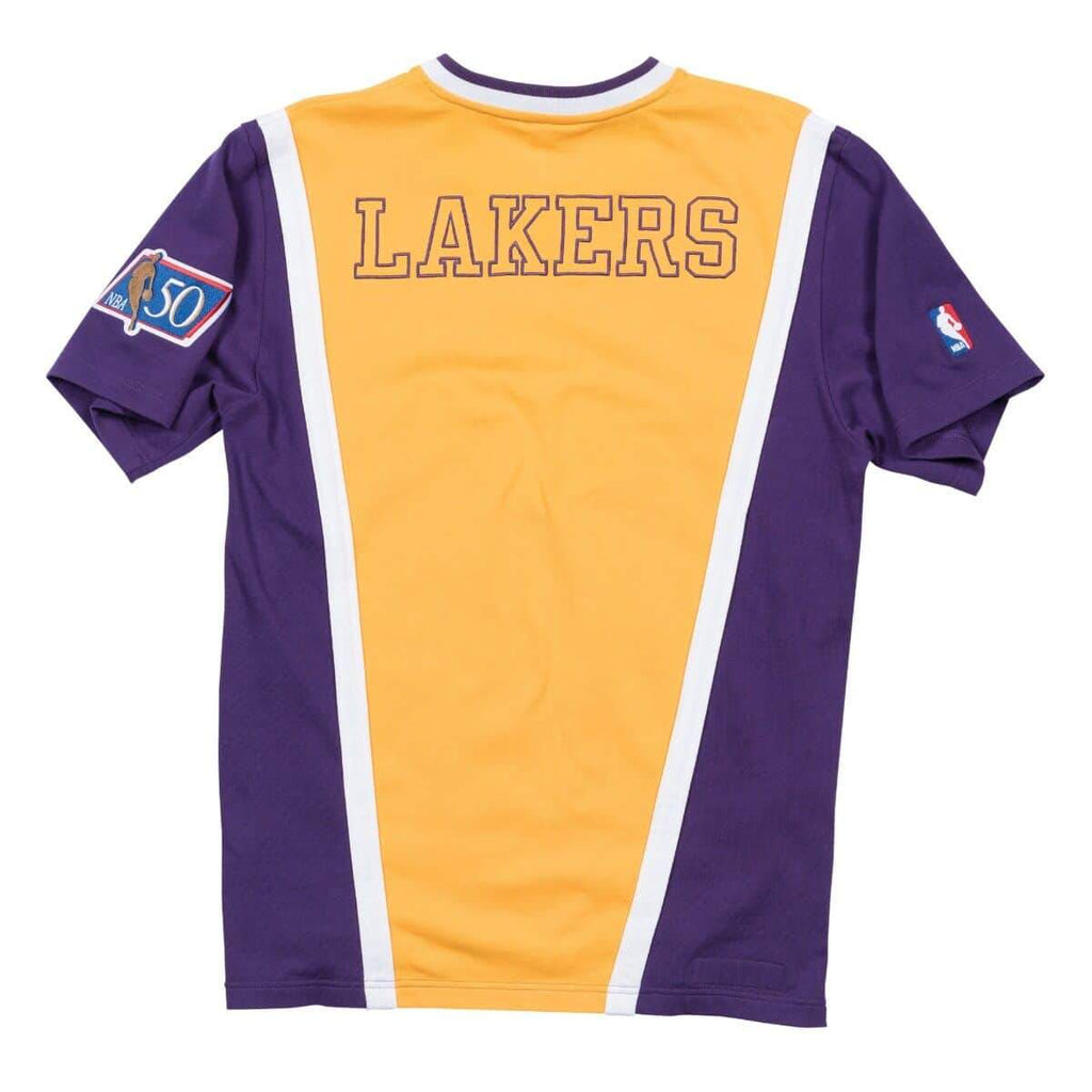 [BA24TZ-LAL-D-C9Z] Mens Mitchell & Ness NBA 1996-97 Authentic V-Neck Shooting Shirt Los Angeles Lakers
