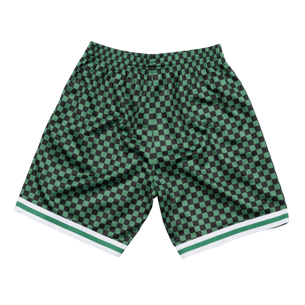 Mens Mitchell & Ness NBA Checked Swingman Shorts Boston Celtics Green