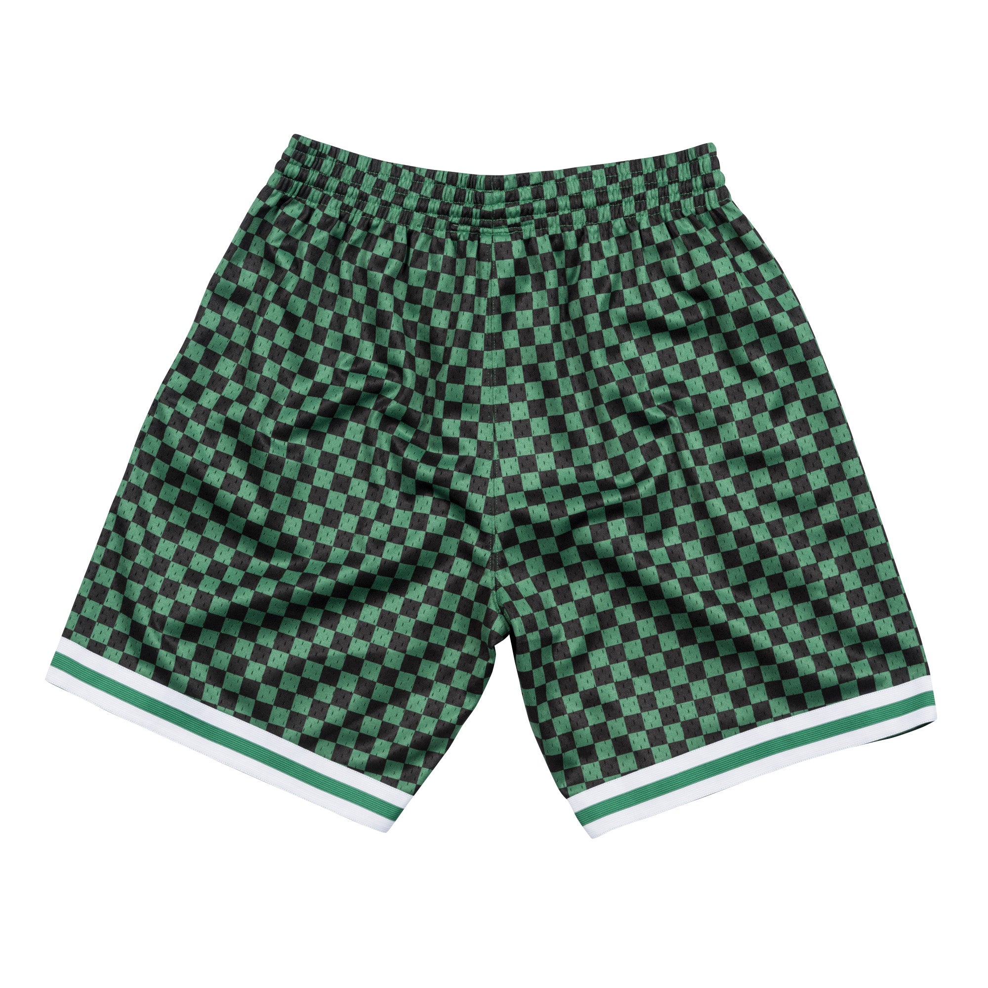 Mens Mitchell & Ness NBA Checked Swingman Shorts Boston Celtics Green
