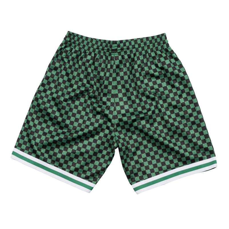 Mens Mitchell & Ness NBA Checked Swingman Shorts Boston Celtics Green
