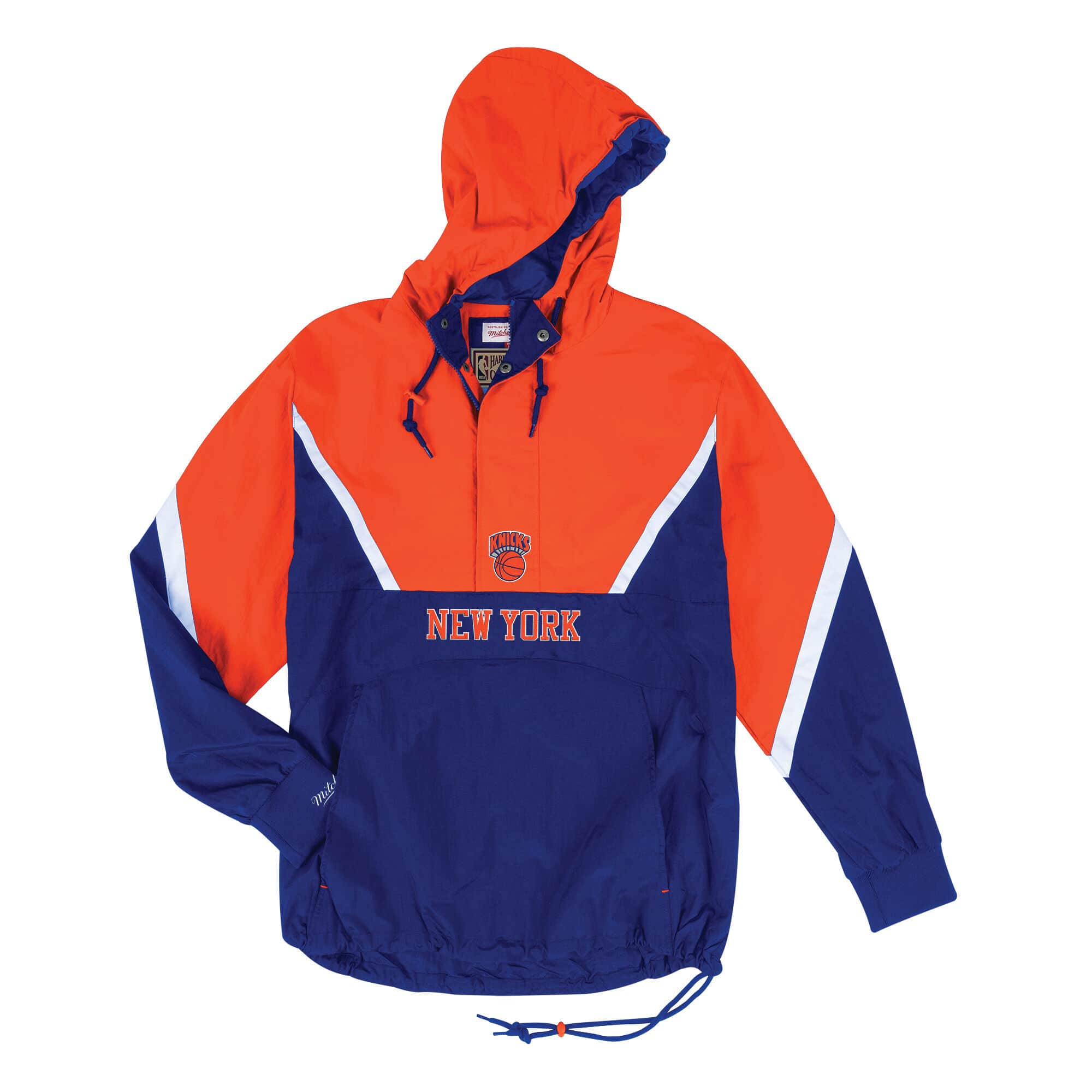 Mens Mitchell & Ness NBA Half Zip Anorak Jacket NY Knicks