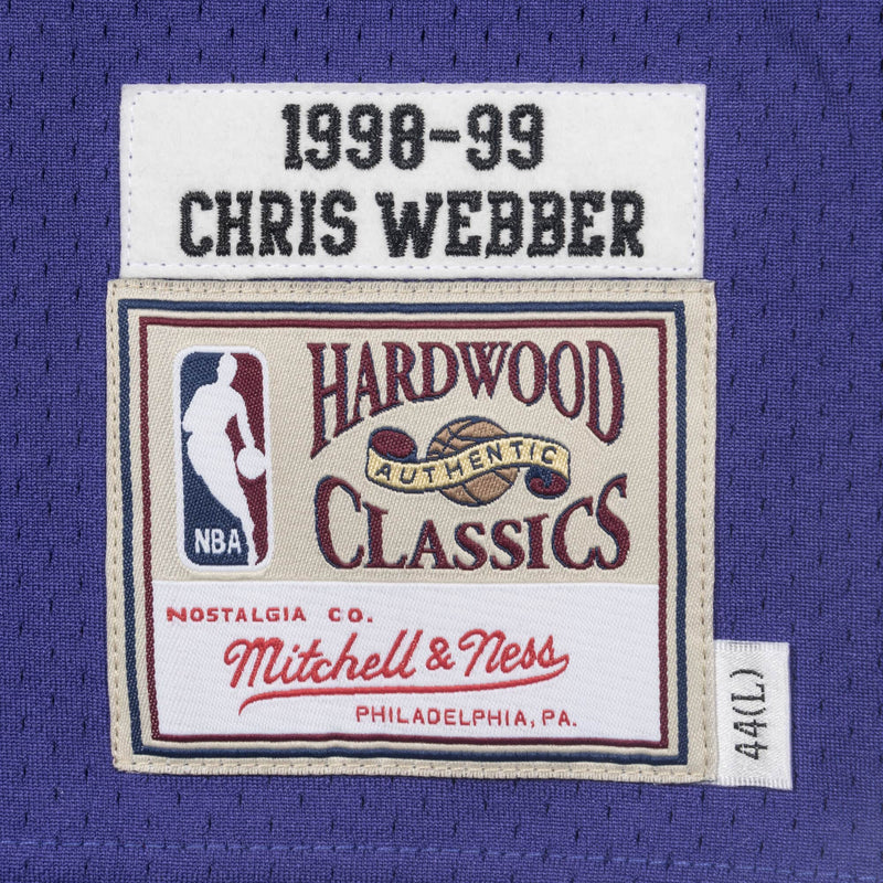 Mens Mitchell & Ness NBA Authentic Jersey Sacramento Kings Chris Webber #4