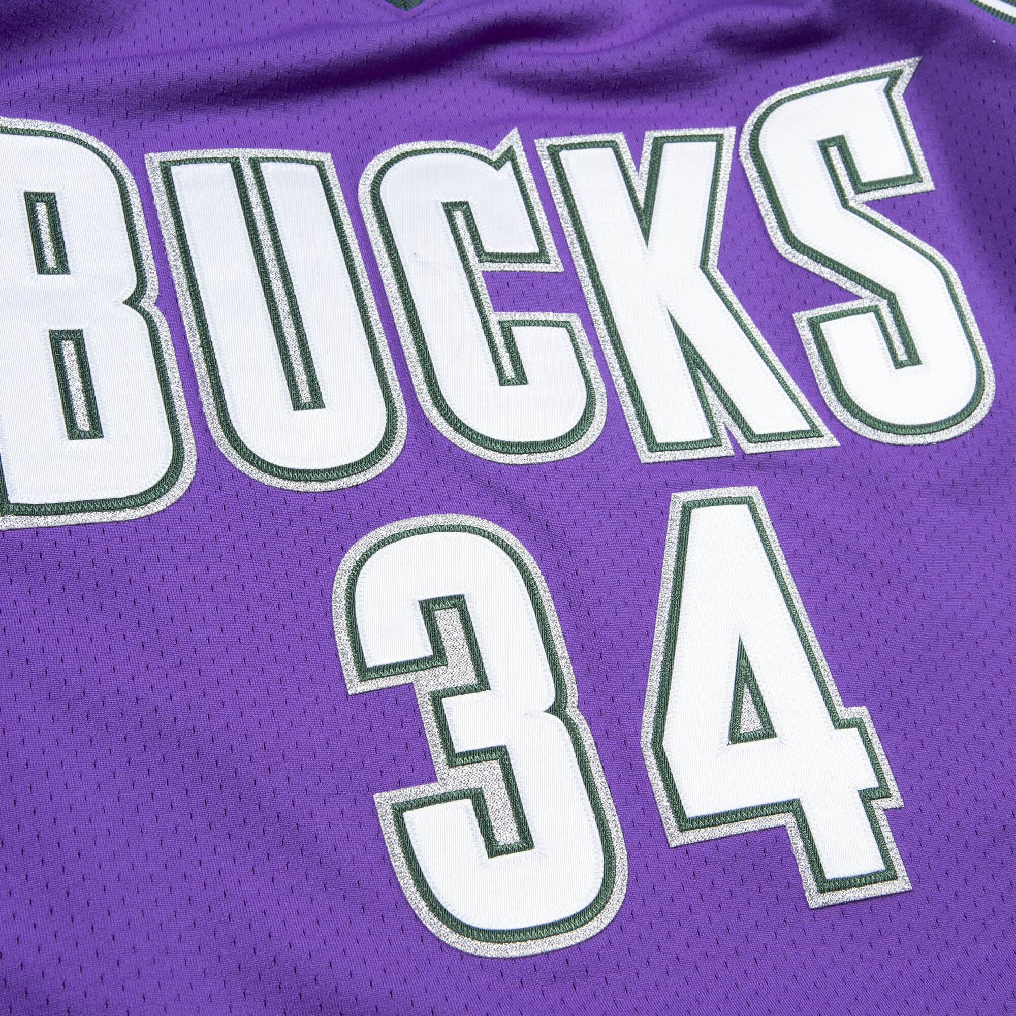 Mens Mitchell & Ness NBA Authentic Jersey Milwaukee Bucks Ray Allen #34