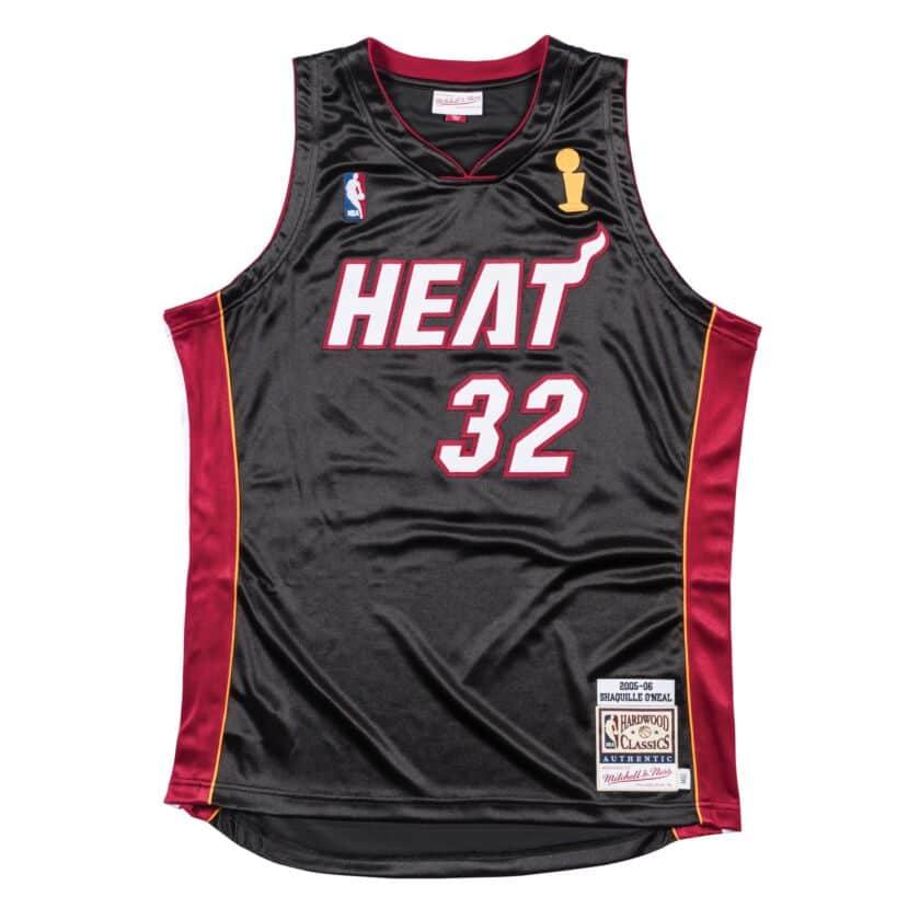 Mens Mitchell & Ness NBA Authentic Jersey Miami Heat Shaquille O'Neal - sneakAR