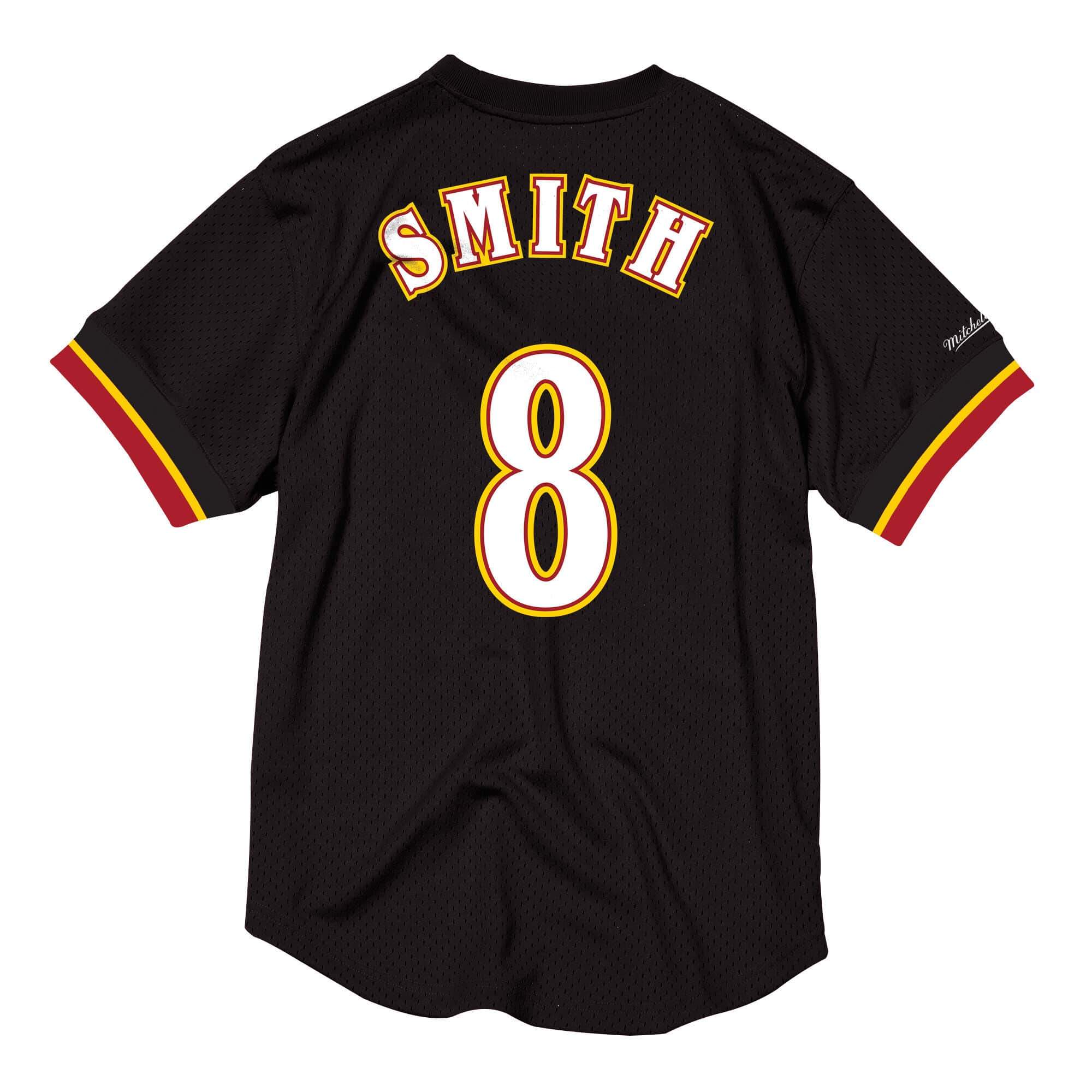 [BA84WX-AHA-K-CCO] Mens Mitchell & Ness NBA Name & Number Mesh Crewneck Hawks Steve Smith