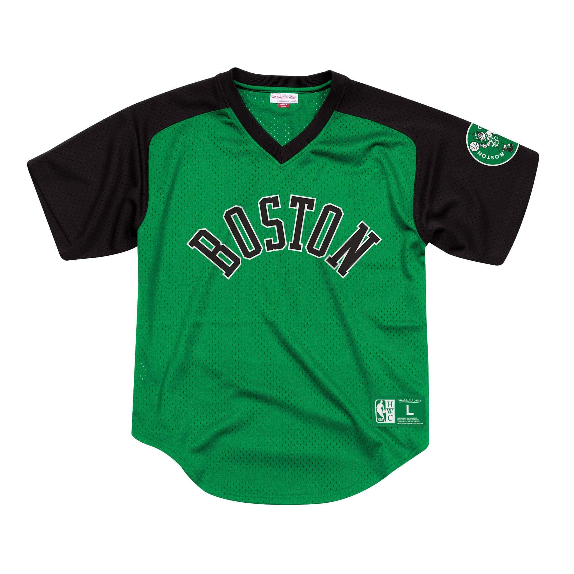 [BA87OQ-BCE-E-JXS] Mens Mitchell & Ness NBA Final Seconds Mesh V-Neck Celtics