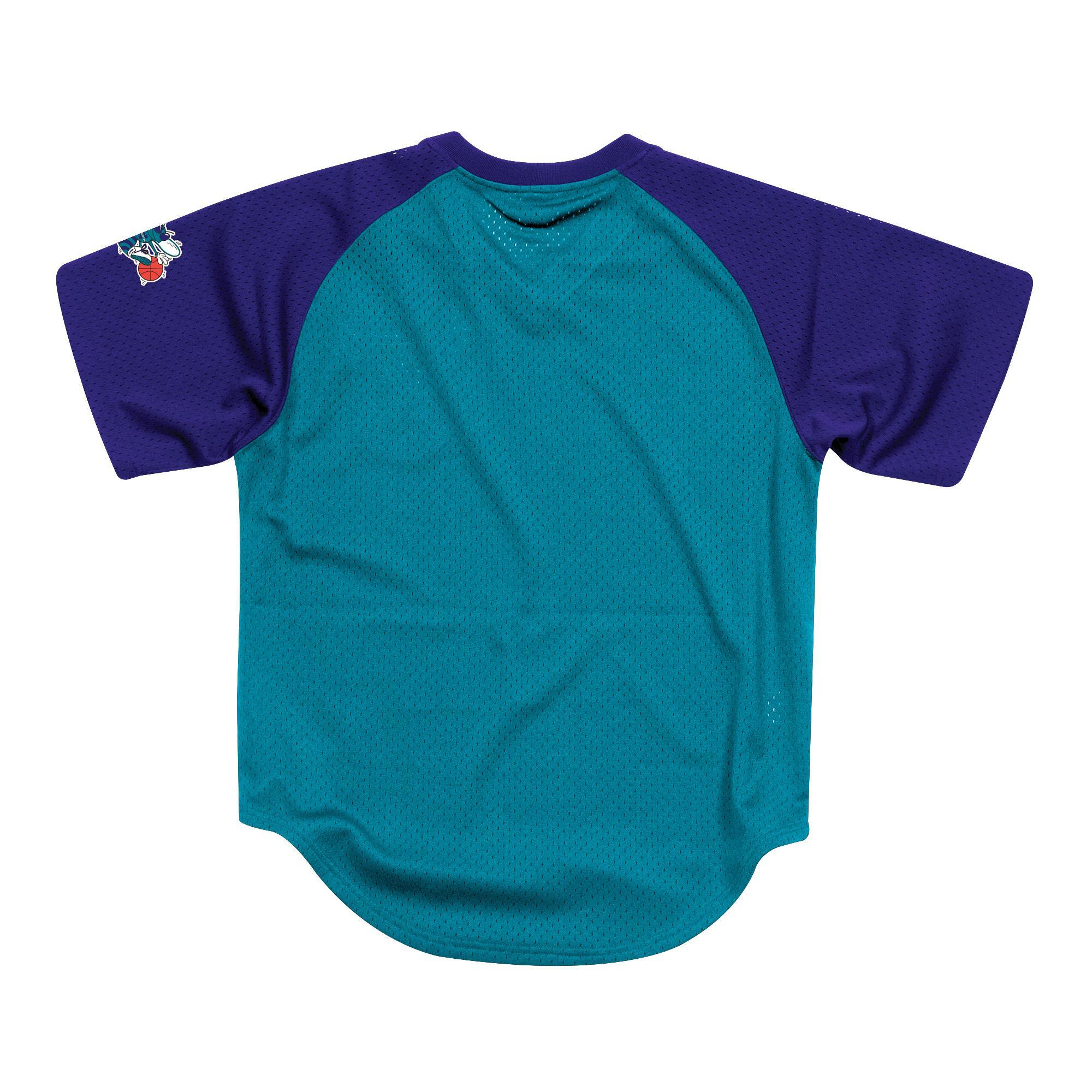 [BA87OQ-CHO-T-JXT] Mens Mitchell & Ness NBA Final Seconds Mesh V-Neck Hornets