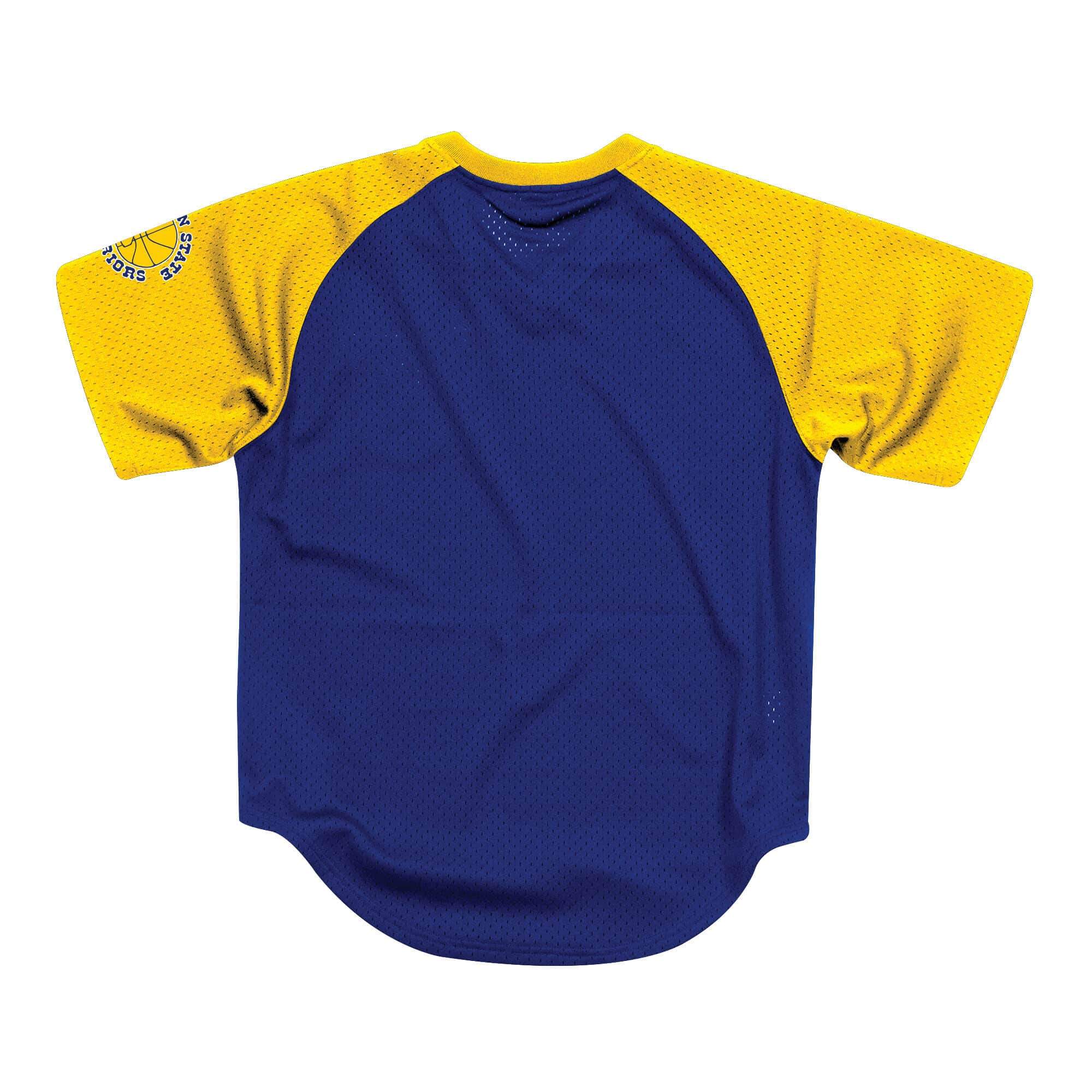 [BA87OQ-GSW-B-JXY] Mens Mitchell & Ness NBA Final Seconds Mesh V-Neck Warriors