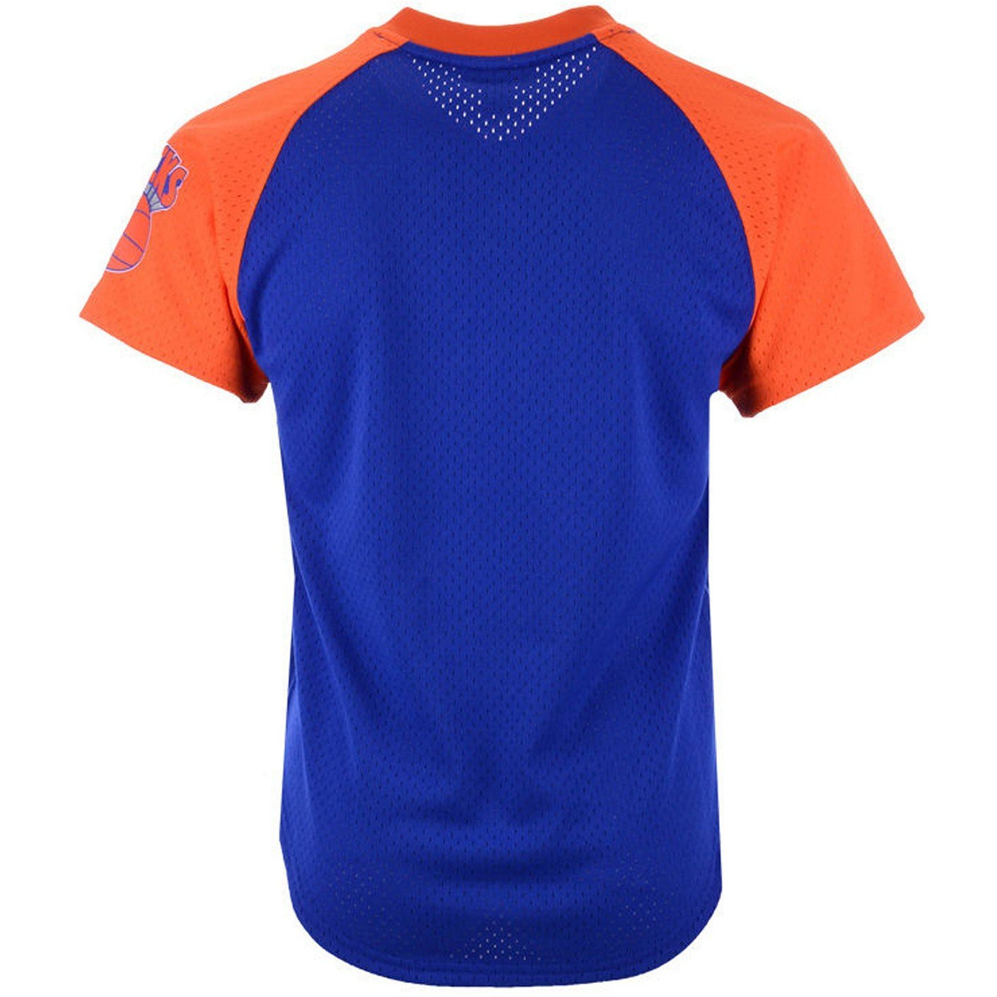[BA87OQ-NYK-B-JY5] Mens Mitchell & Ness NBA Final Seconds Mesh V-Neck Knicks
