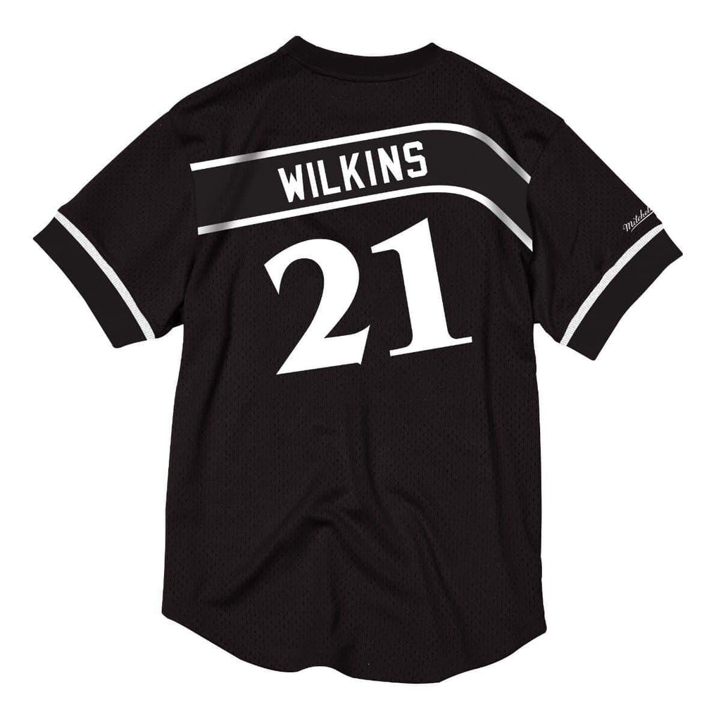 [BA8X4G-AHA-K-KVM] Mens Mitchell & Ness NBA Mesh Name & Number Crew Neck Dominique Wilkins Hawks