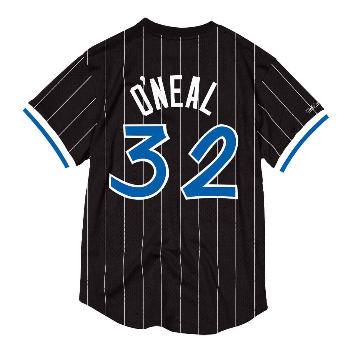 [BA8X4G-OMA-K-KV6] Mens Mitchell & Ness NBA Mesh Name & Number Crew Neck Shaquille O'Neal Magic